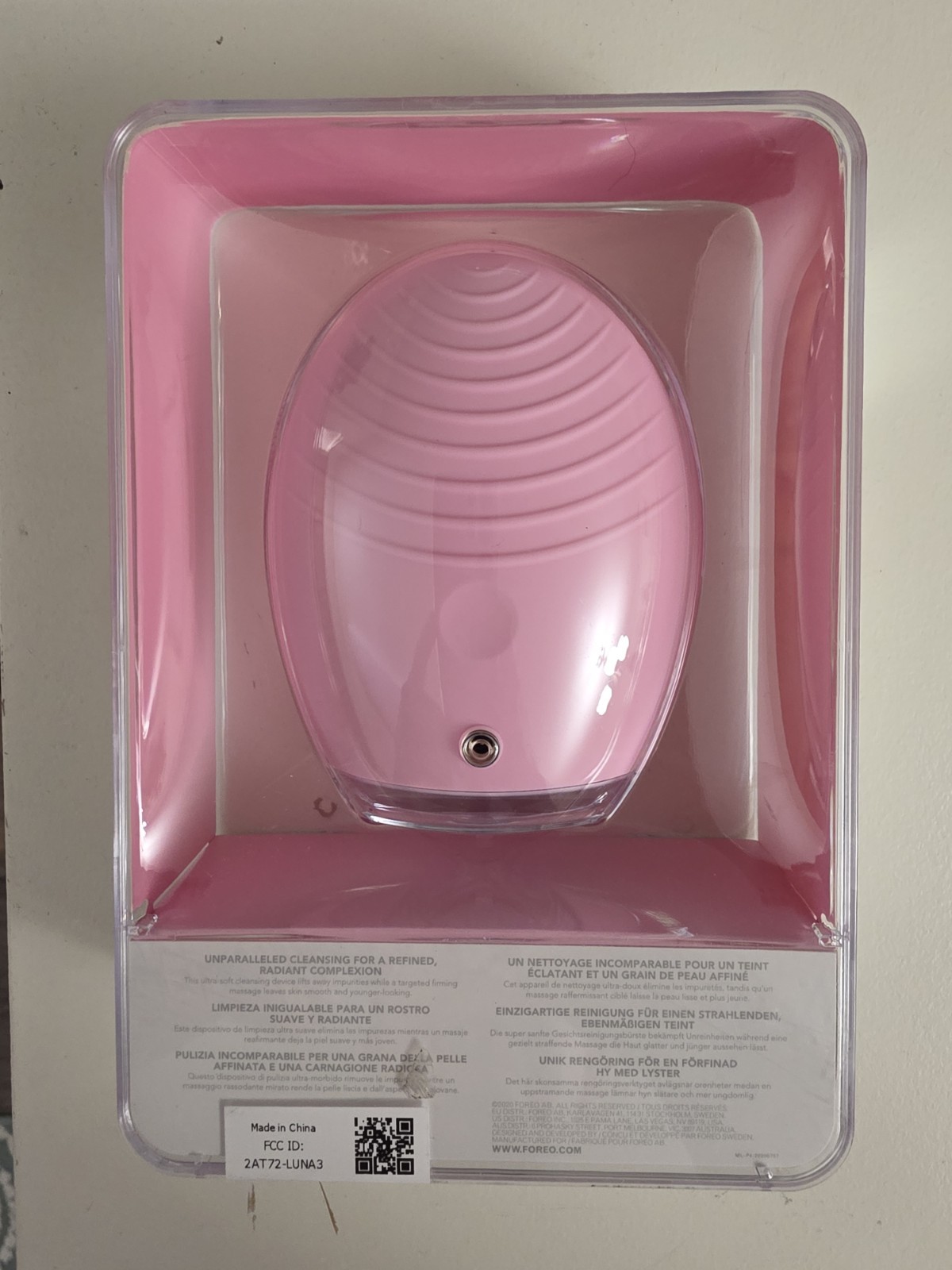 FOREO LUNA 3 Smart Facial Cleansing Massager Normal Skin Pink New Factory Sealed