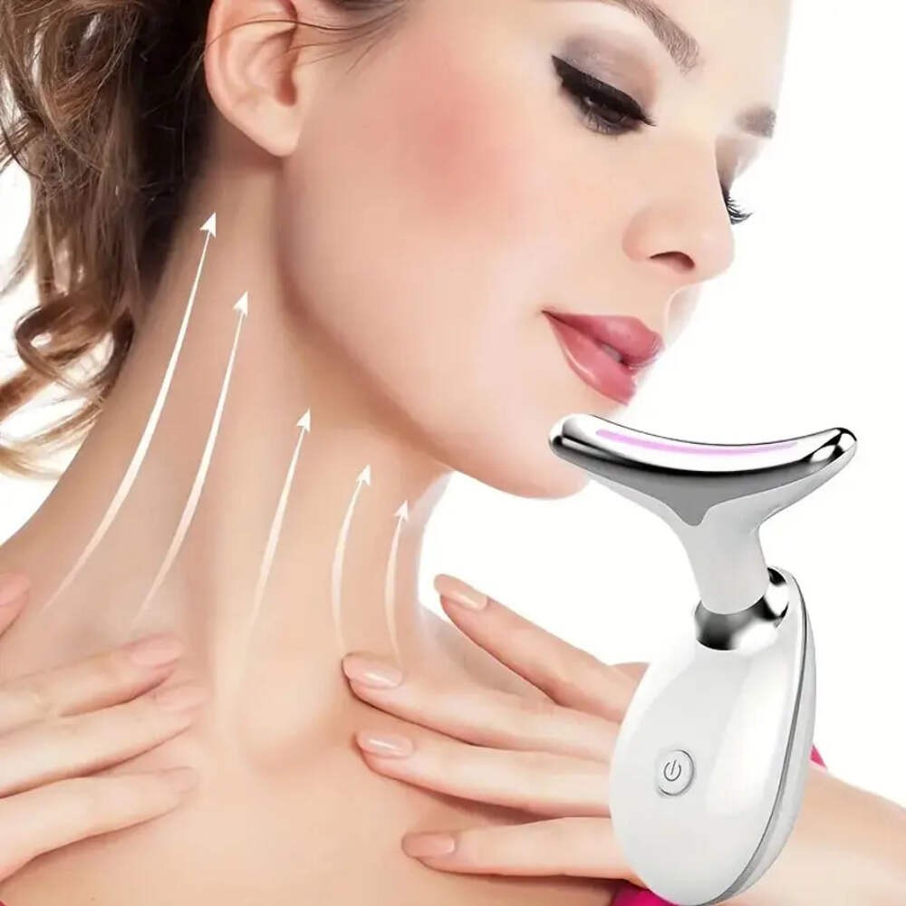 7-Color LED Facial & Neck Device — Light Therapy for Anti-Aging, Acne & Skin Rej