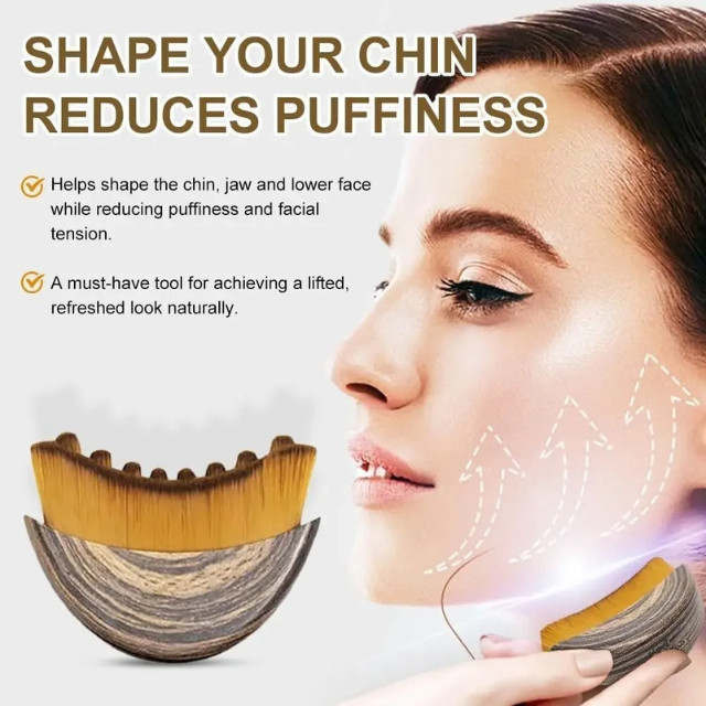 Lymphatic Face Contour Brush Chin Jawline Sculpting Drainage Massage Tool