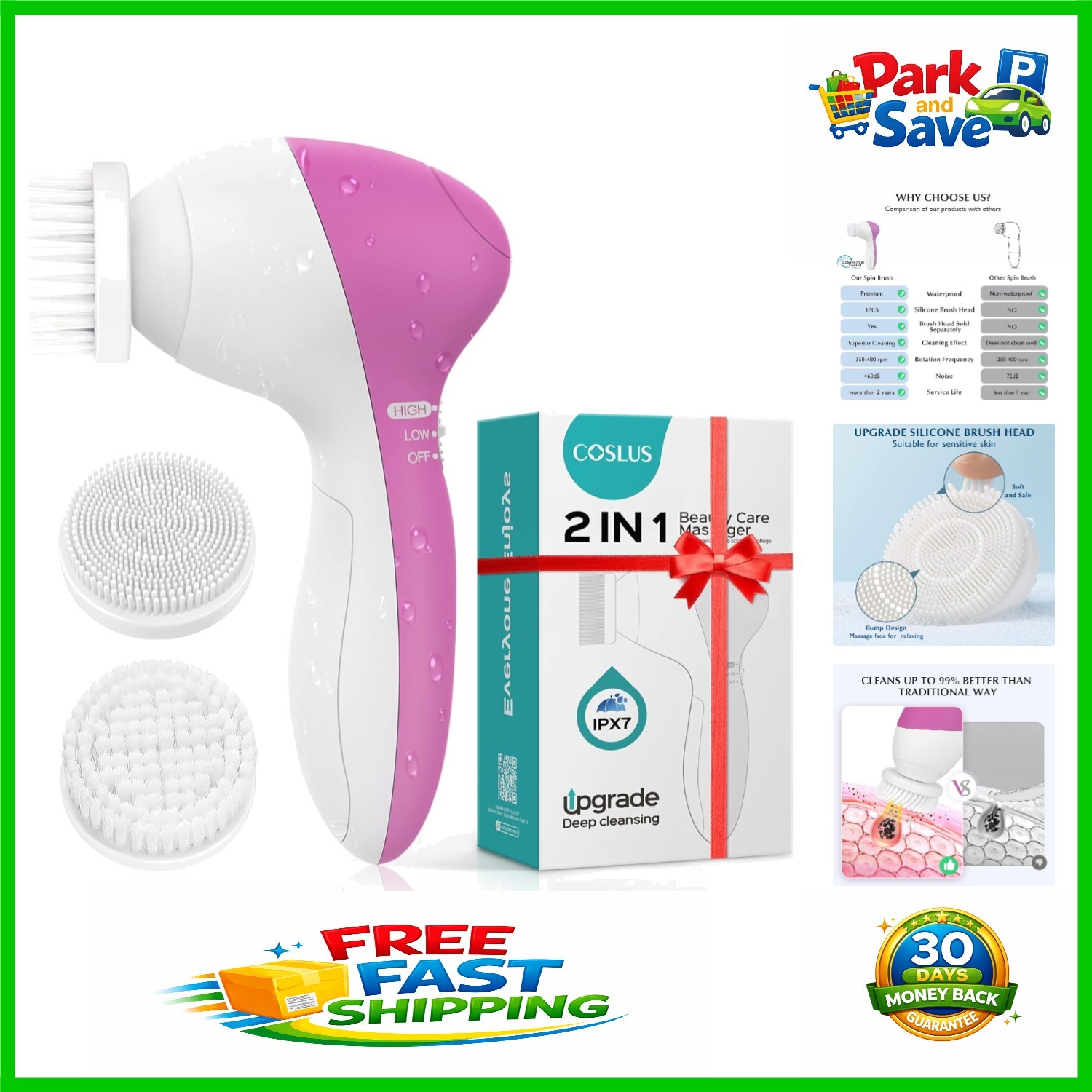 Portable Facial Cleansing Brush – Deep Clean & Exfoliate for All Skin Types