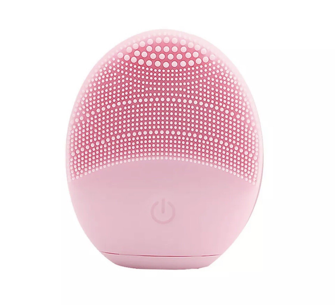 Silicone Electric Facial Cleansing Device (Pink). Free shipping USPS First class