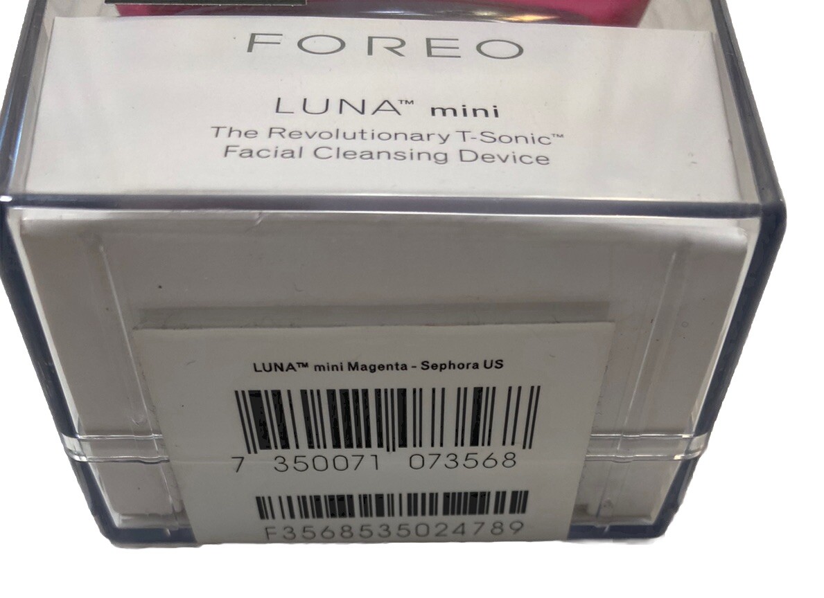 FOREO LUNA Mini T-Sonic Facial Cleansing Device Magenta NEW In Sealed Case