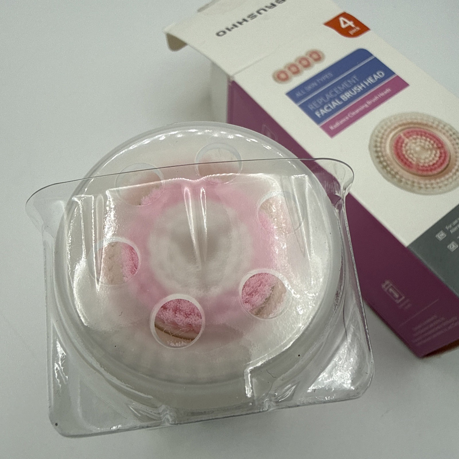 Facial Brush Heads—works with Clarisonic—Deep Pore/Sensitive Cleanse (4Total)