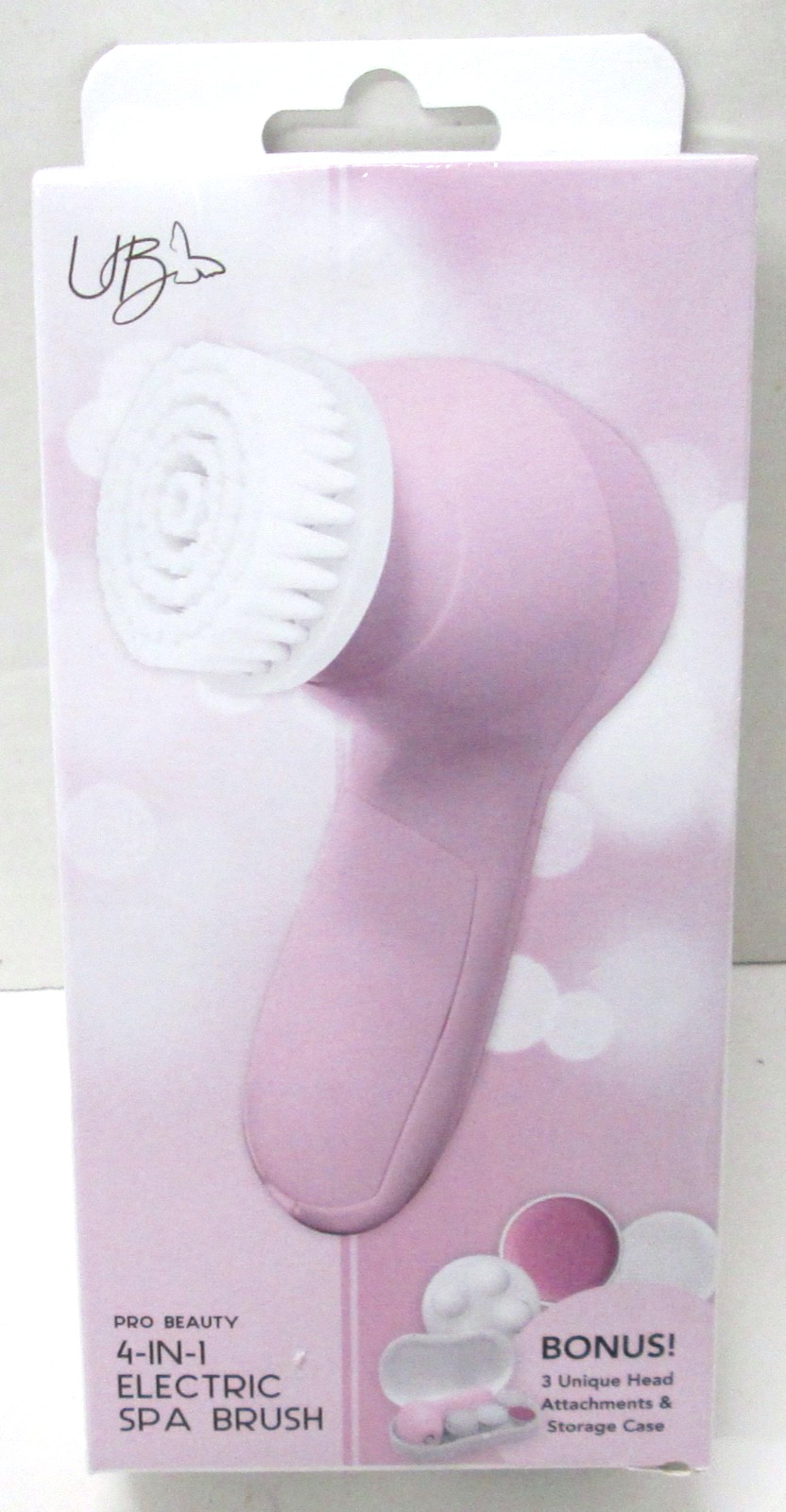 URBAN Butterfly Pink Pro Beauty 4-in-1 Electric Spa Brush with Case
