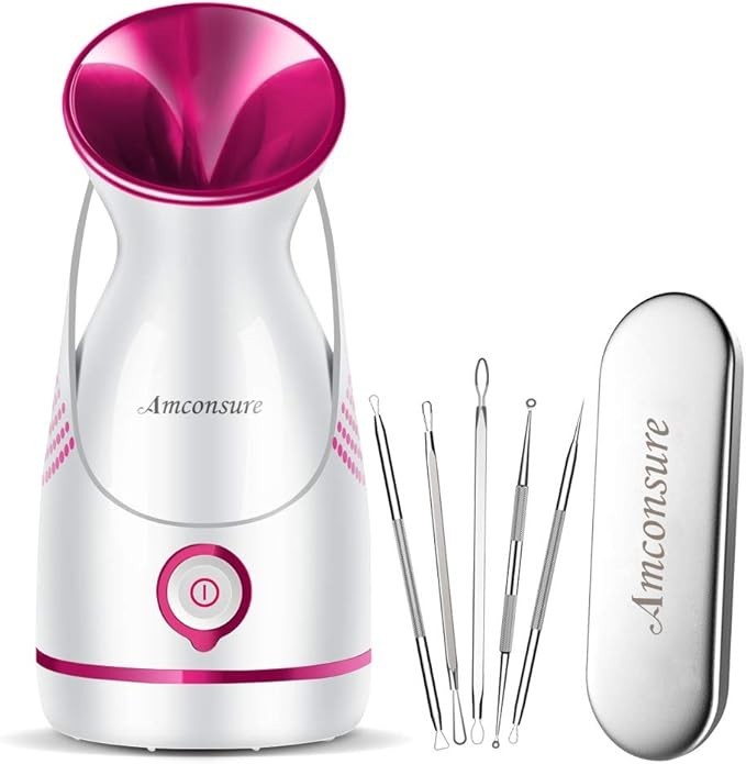 Amconsure Facial Steamer – Nano Ionic Face Steamer Warm Mist Steamer