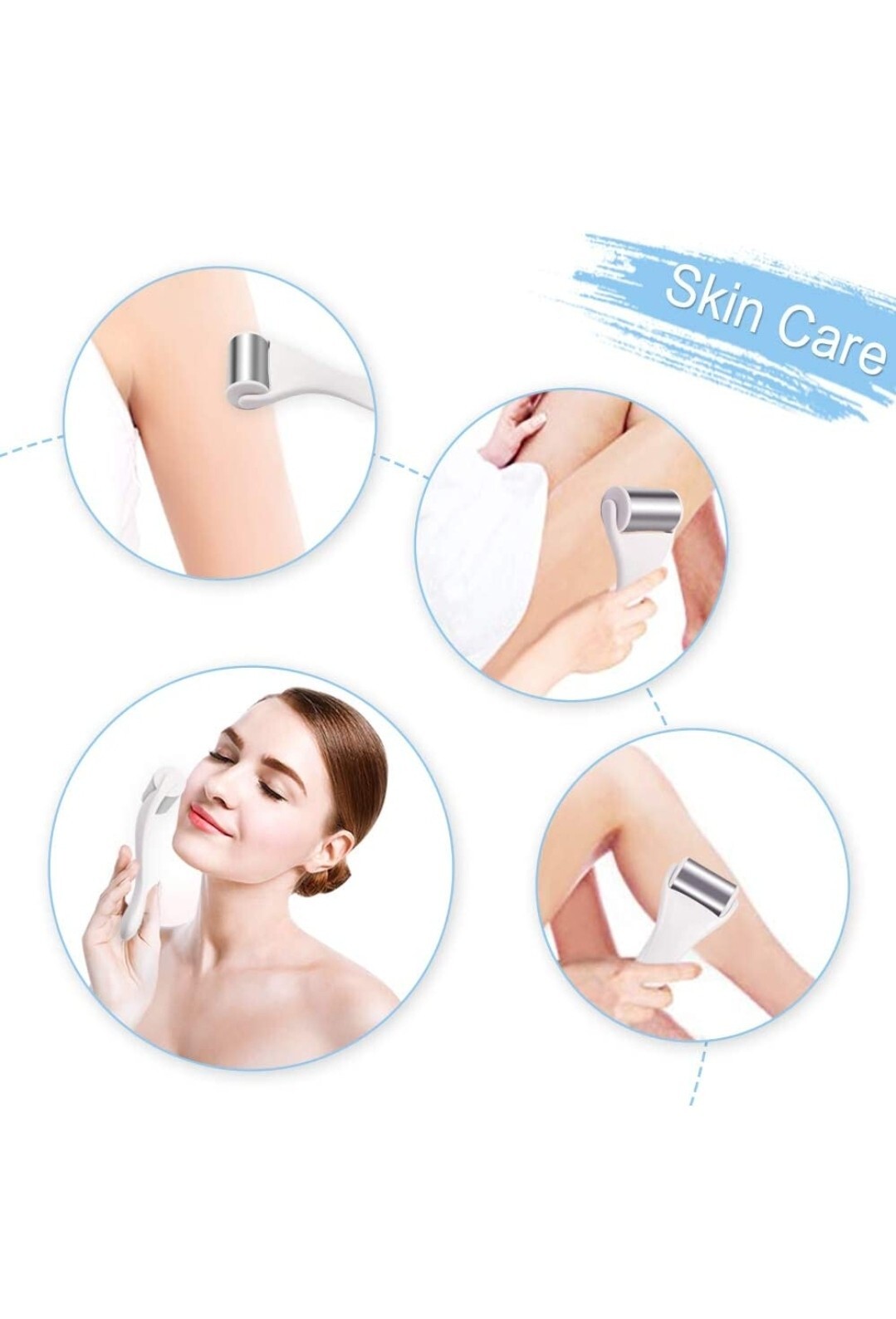 Vanity Planet Face & Body Ice Roller Depuff & Minimize Pores in Minutes White