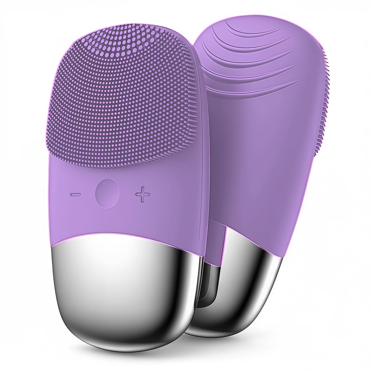 Cleansing Brush,USB Rechargeble Silicone Scrubber,IPX7 Waterproof Massager, 3…