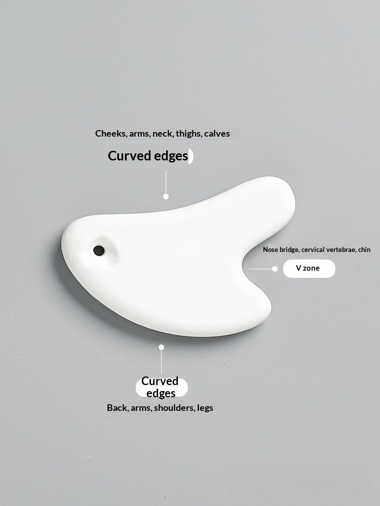 Ceramic Gua Sha Facial Massage Tool – Face & Eye Skin Care Beauty Massager