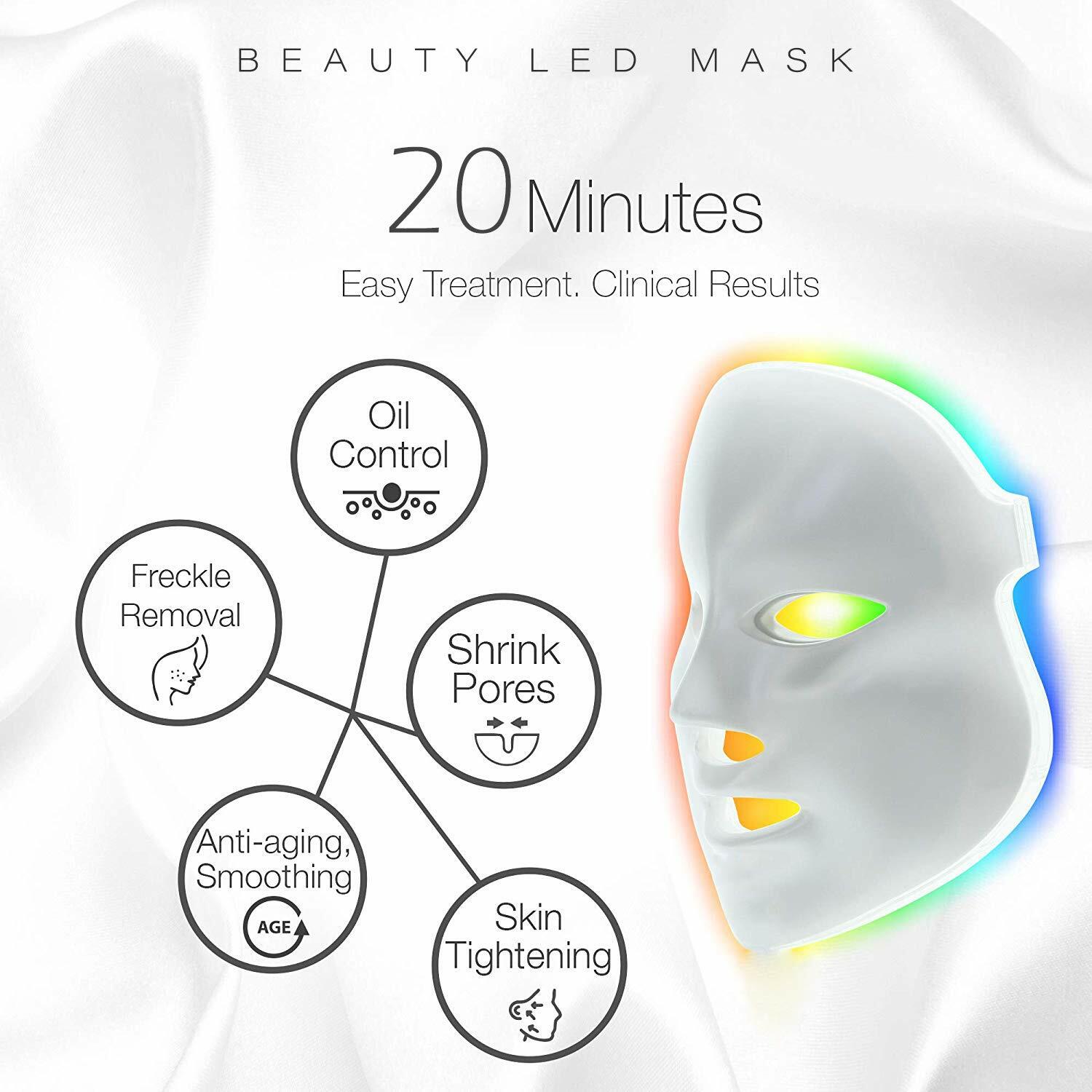 LED Face Mask Light Therapy | 7 Color DISTRESSEDBOX