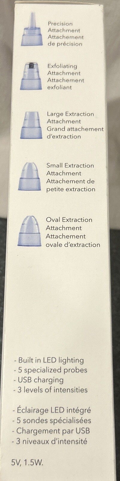 Blackhead Extractor Tool Electric Pore Vacuum 5 Probes 3 Settings Zoë Ayla NEW
