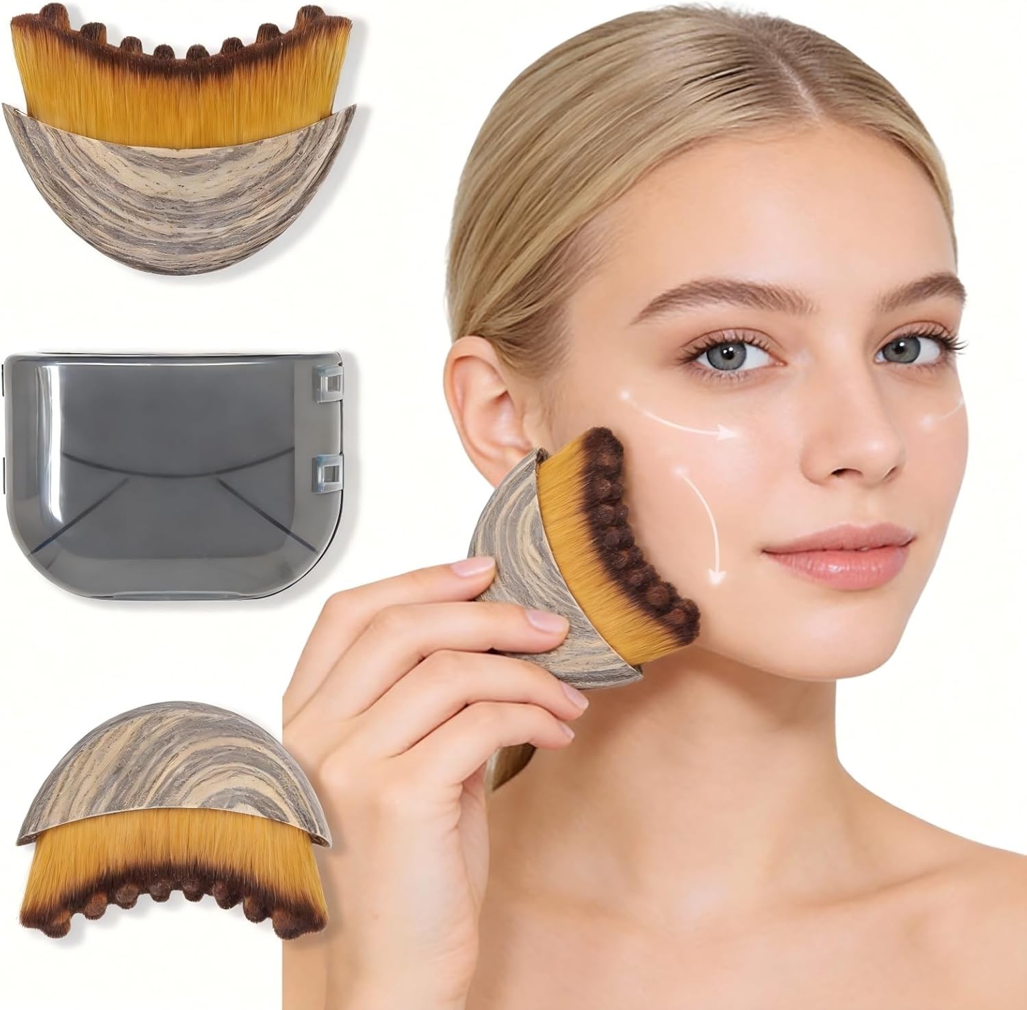 New Lymphatic Contour Face Brush – Dry Brushing Face Massager for Lymphatic Drai
