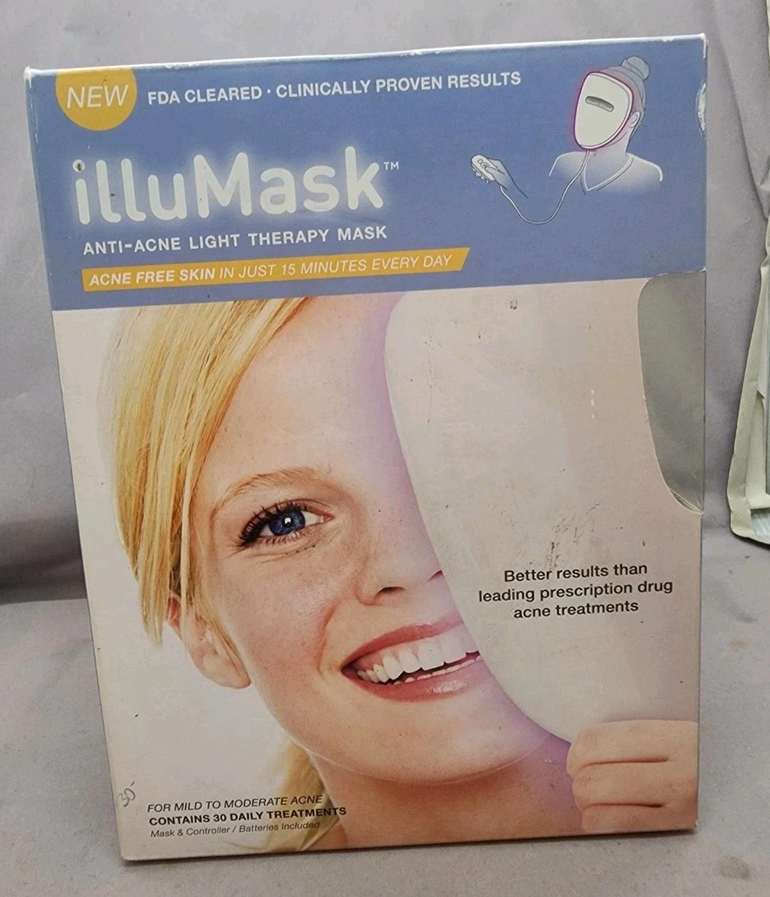 illuMask Acne Phototherapy Light Therapy Mask brand new Sealed
