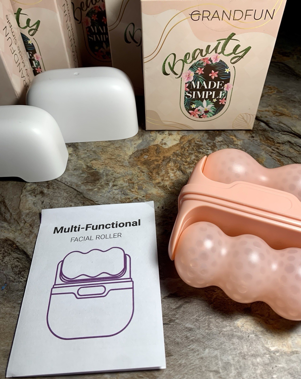 GRANDFUN Beauty Made Simple Facial Roller – Great Gift For Mothers Day Or Bday!