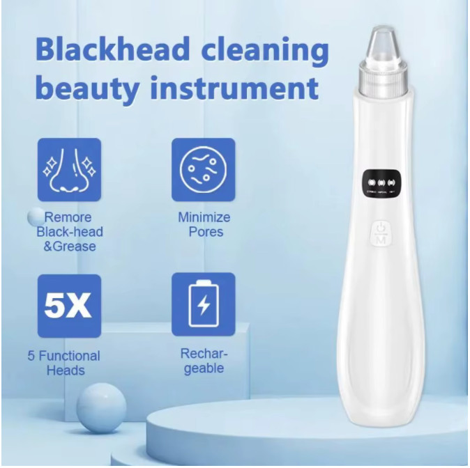 Electric Blackhead Remover Vacuum Pore Cleaner Acne Suction Skin Tool Kit