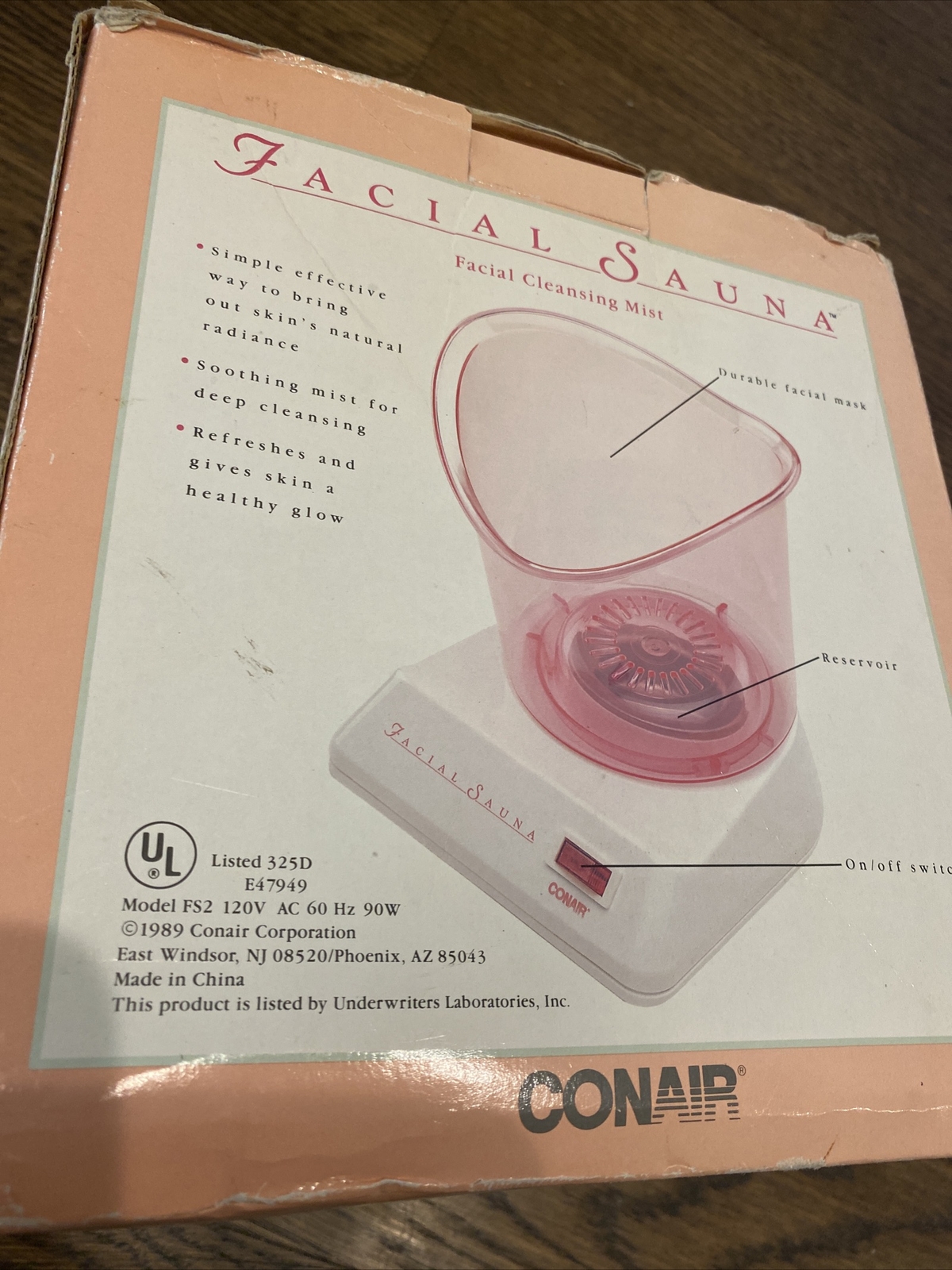 Vintage 1989 Conair Facial Sauna Home Spa Steaming Machine Original Box Pristine