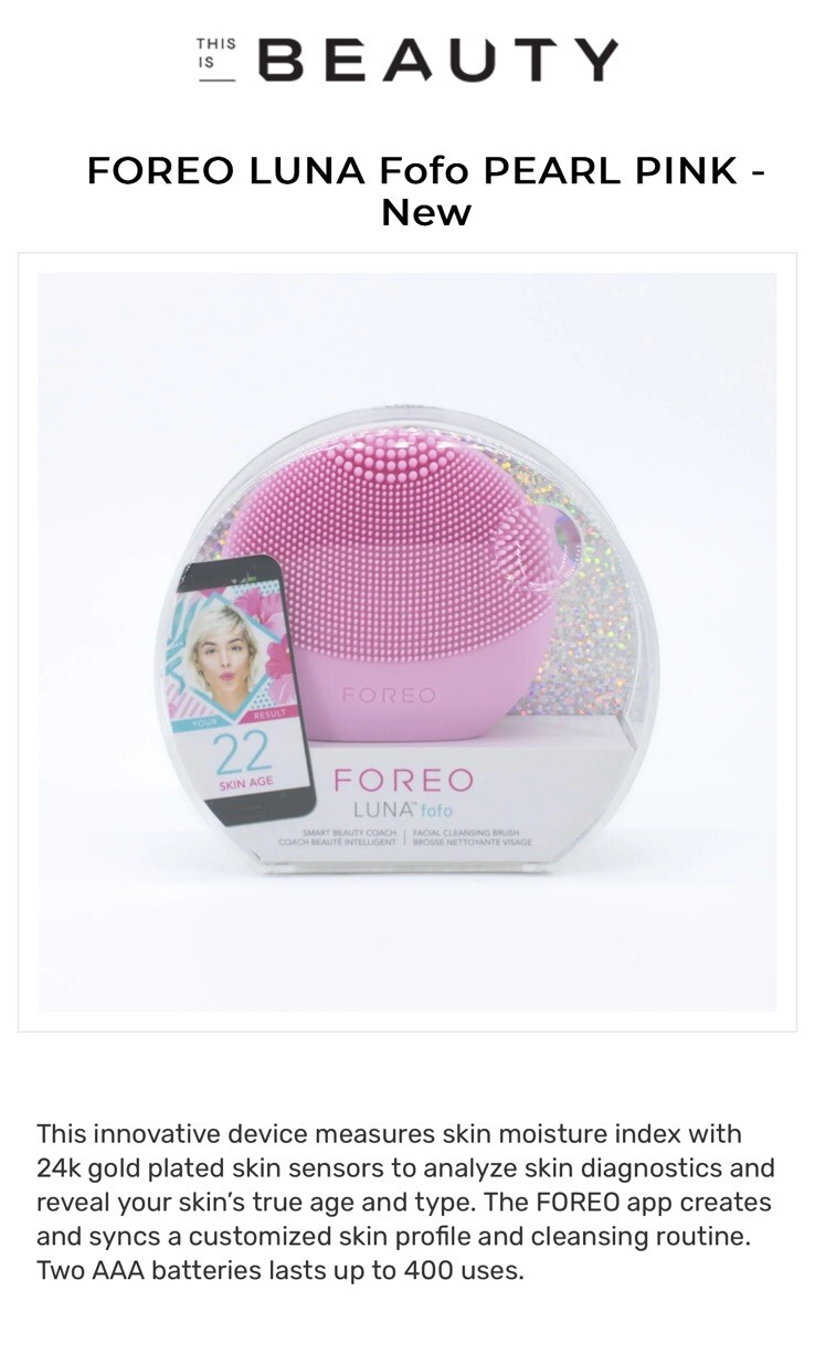 FOREO LUNA Fofo PEARL PINK New & Unsealed