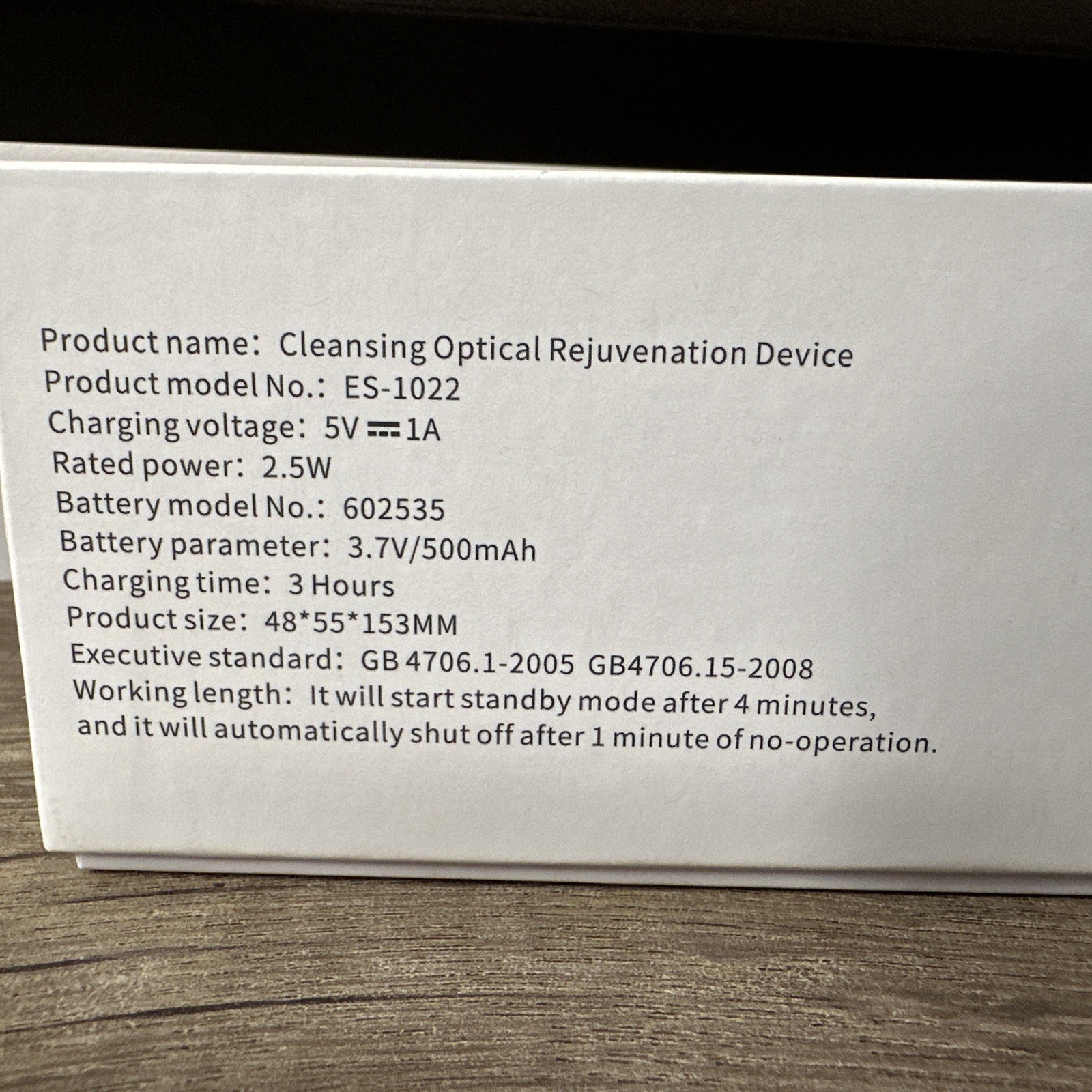 Cleansing Optical Rejuvenation Device ES-1022 Facial Massager Tested
