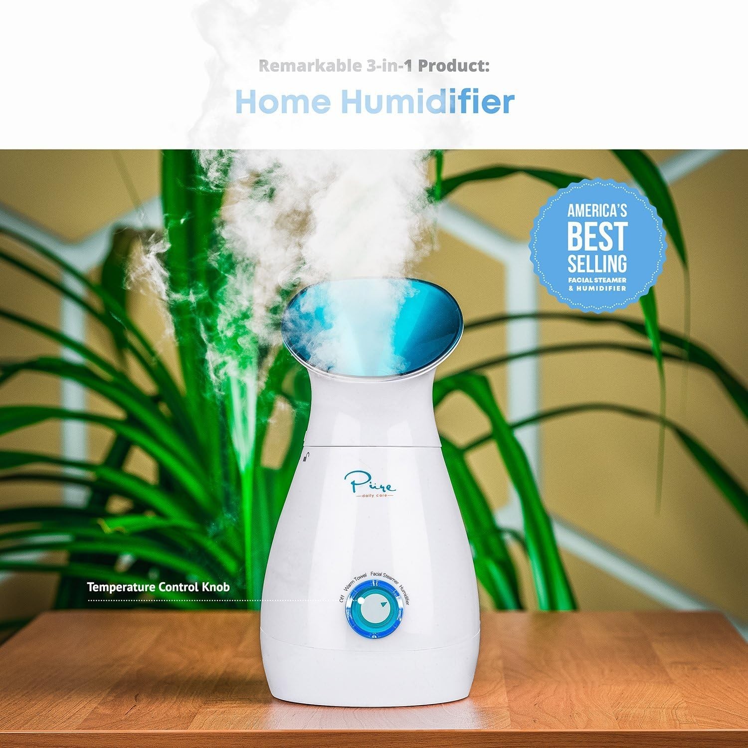 NanoSteamer Large 3-in-1 Nano Ionic Facial Steamer with Precise Temp Control …