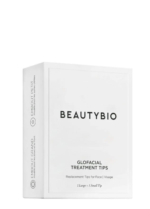 BeautyBio Glofacial Treatment Tips 1 Large + 1 Small Tip NEW SEALED