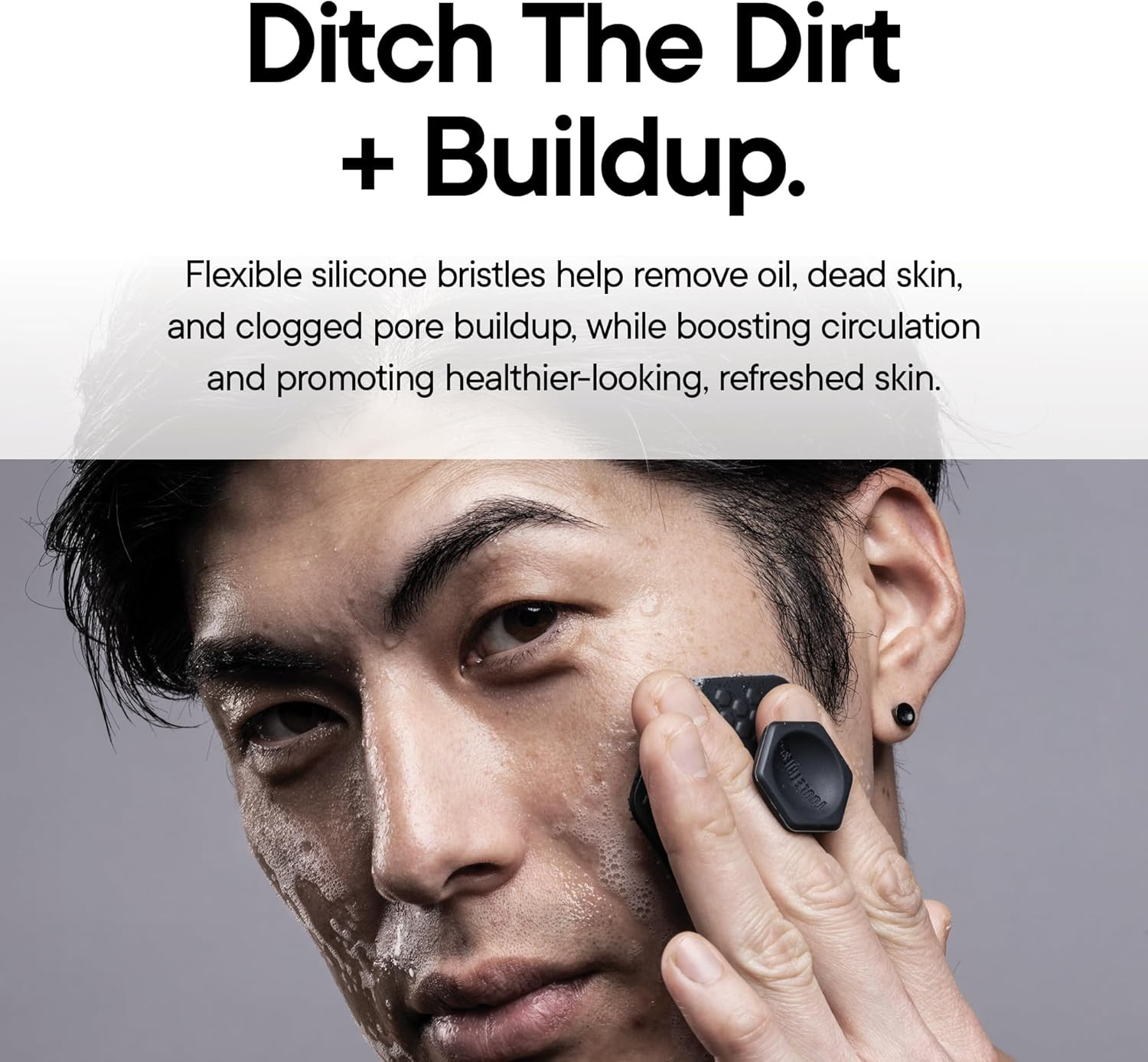 TOOLETRIES Premium Silicone Face Scrubber for Men & Women, Gentle Facial Cleansi