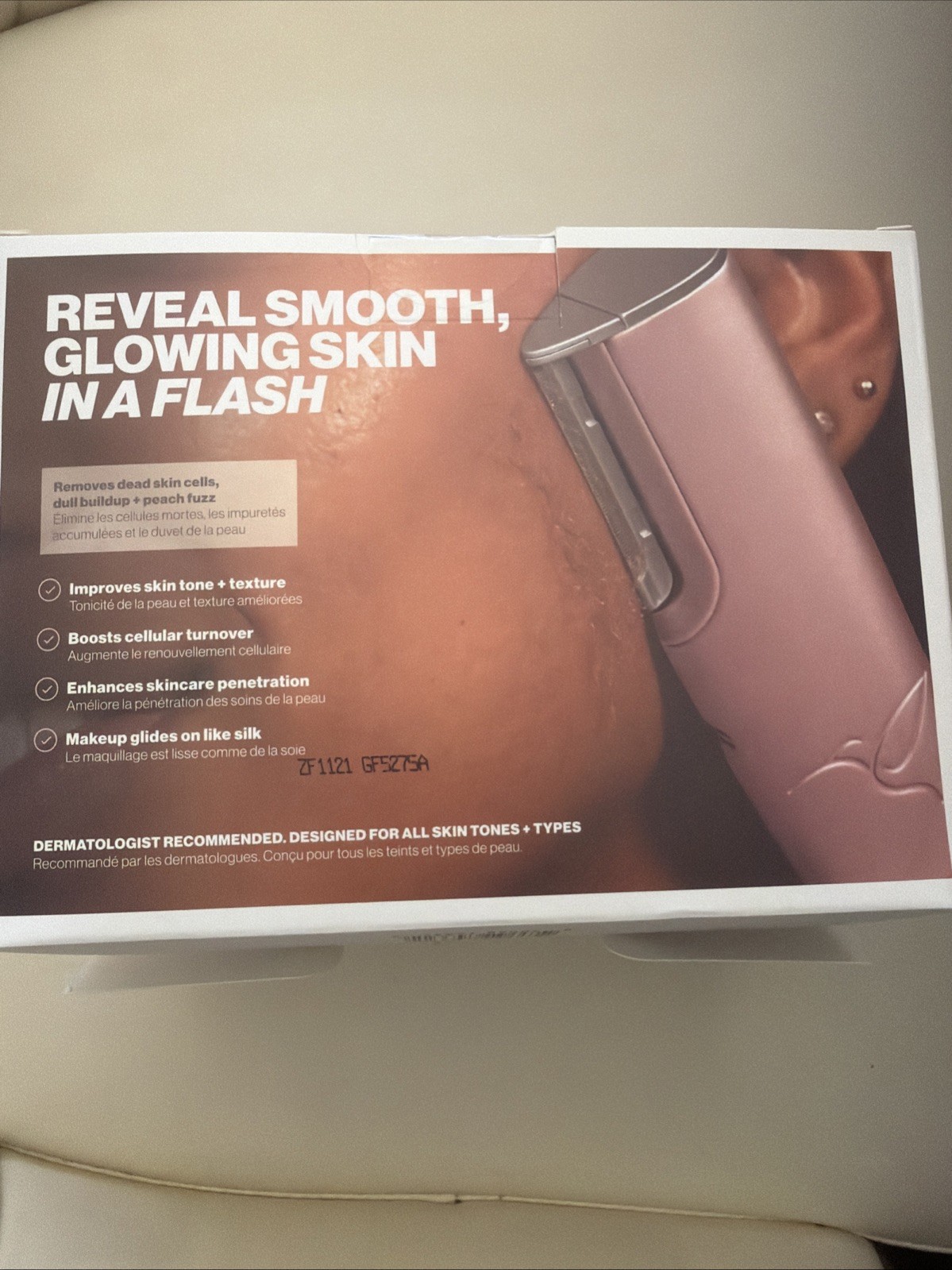 DERMAFLASH Luxe+ Plus Advanced Dermaplanning & Peach Fuzz Removal, Rose Gold