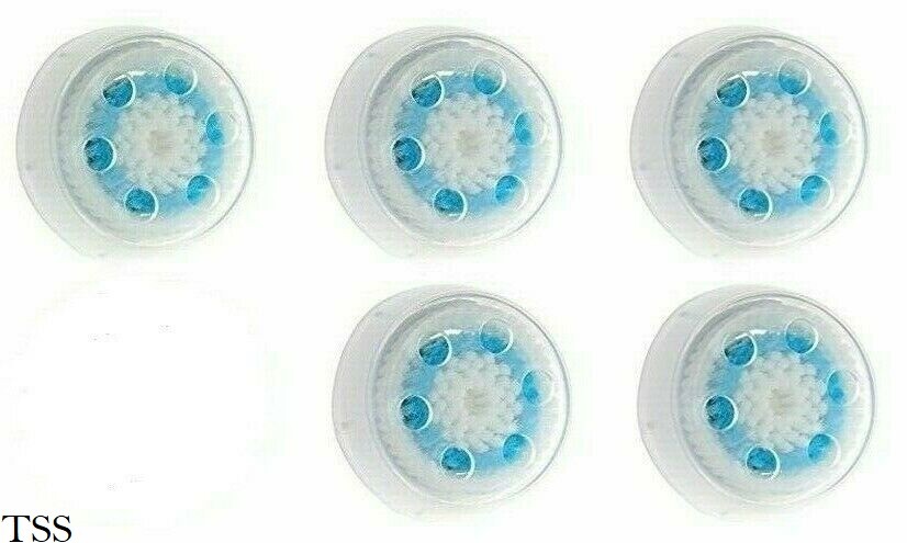 5-PK DEEP PORE Facial Brush Head Replacements Mia 123 Aria Fits All Clarisonic