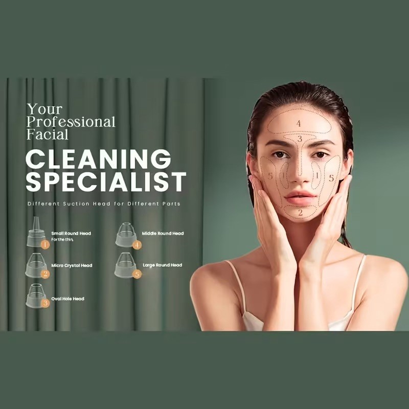 Electric Facial Cleansing Brush 5 in 1 Skincare Device Rechargeable