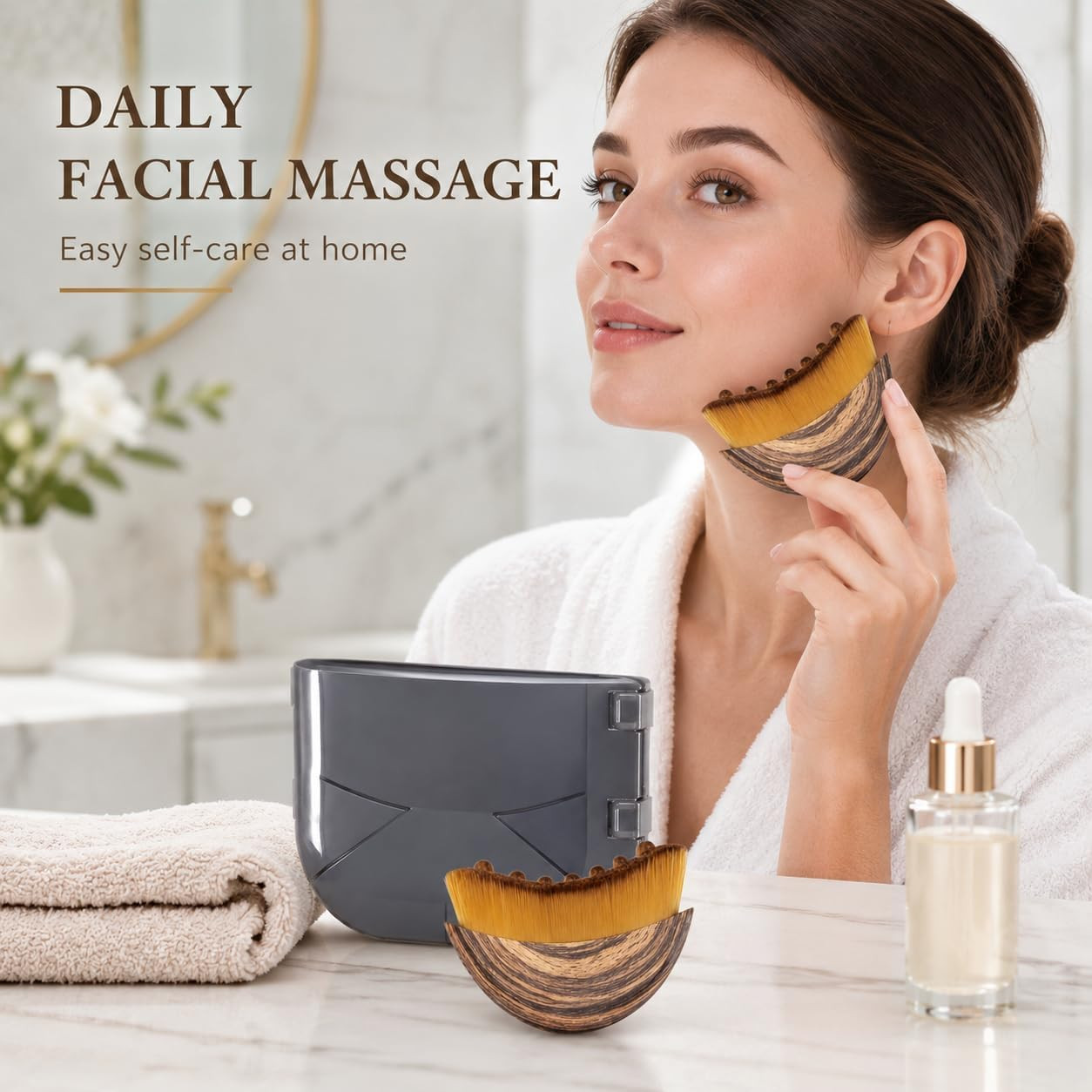 Lymphatic Contour Face Brush, 2 Pack | Lymphatic Drainage Tool, Facial Sculpt…