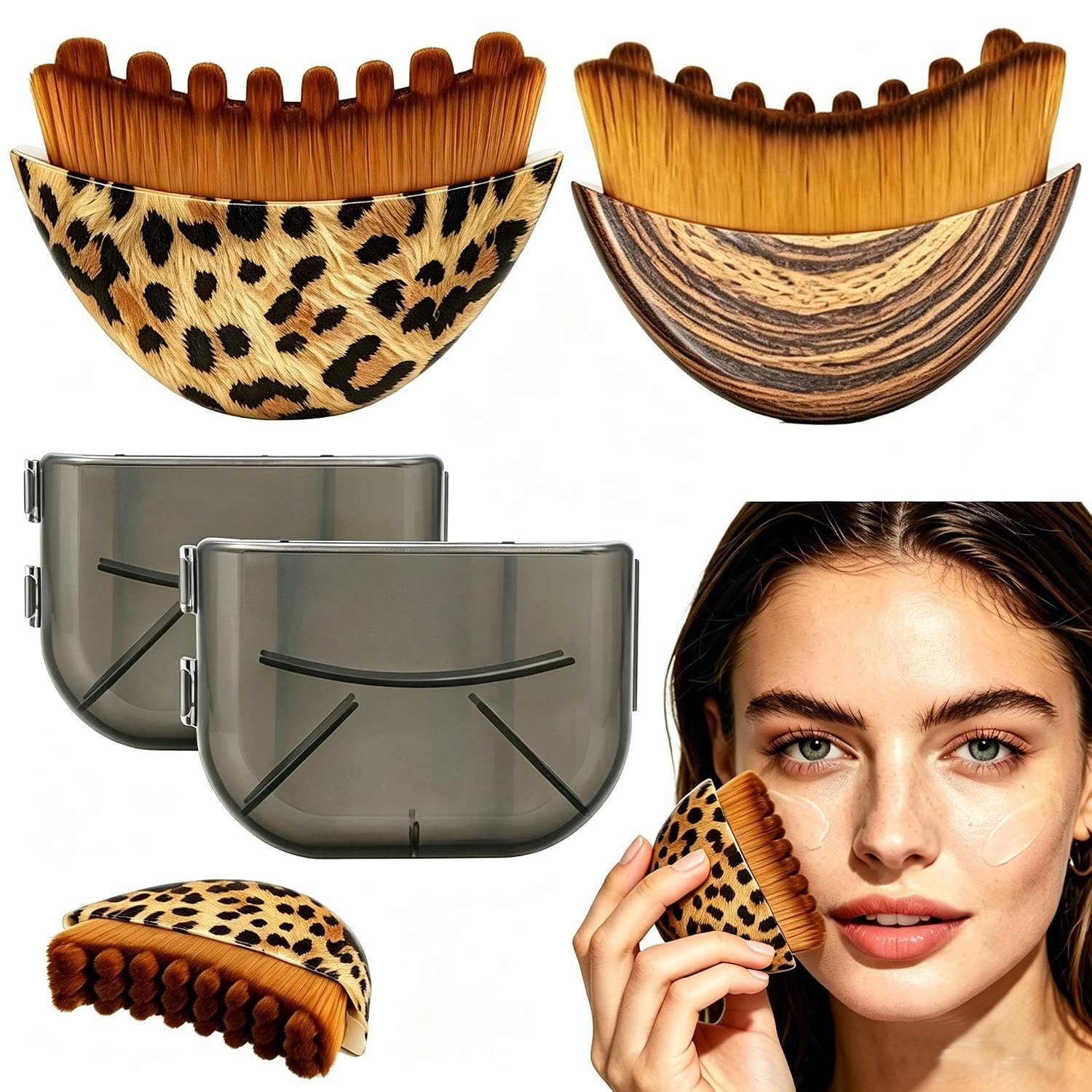 2PCS Lymphatic Contour Face Brush, Lymphatic Drainage Brush for Sculpting & L…