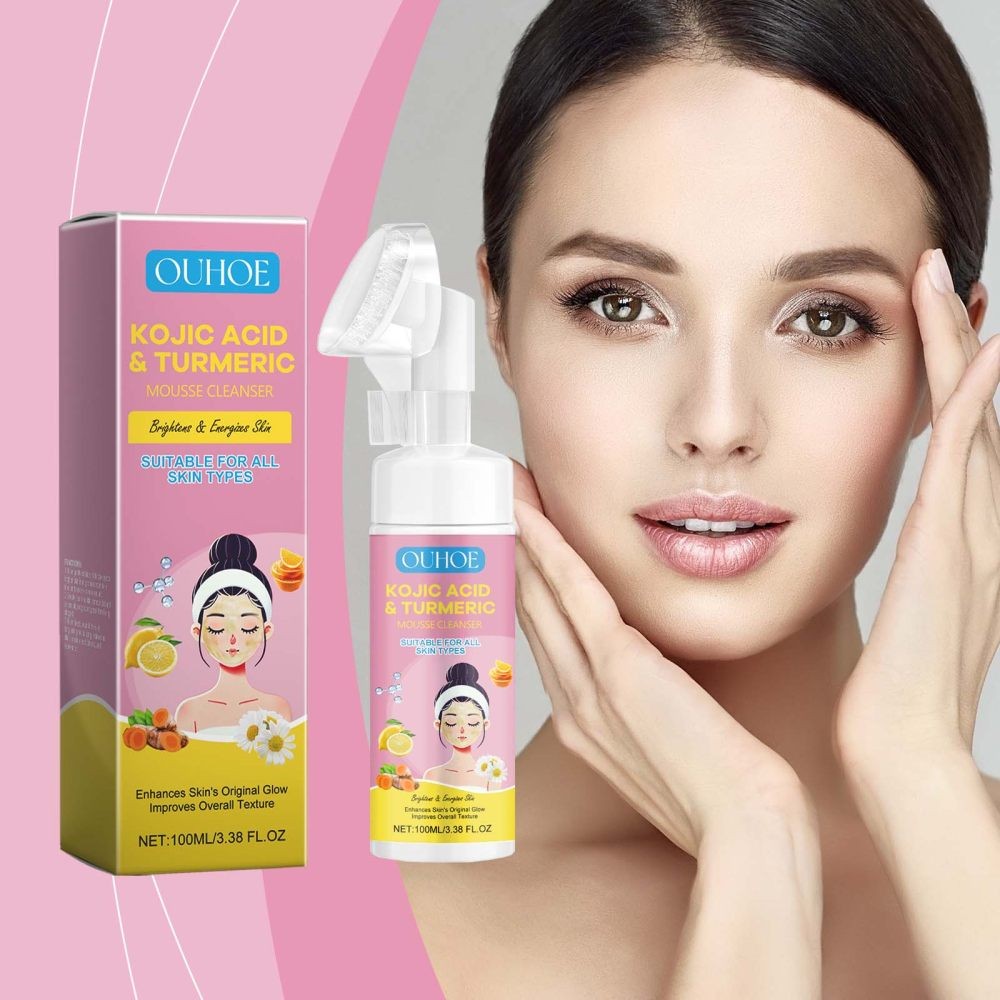 Kojic Acid Turmeric Mousse Facial Cleanser Moisturizing