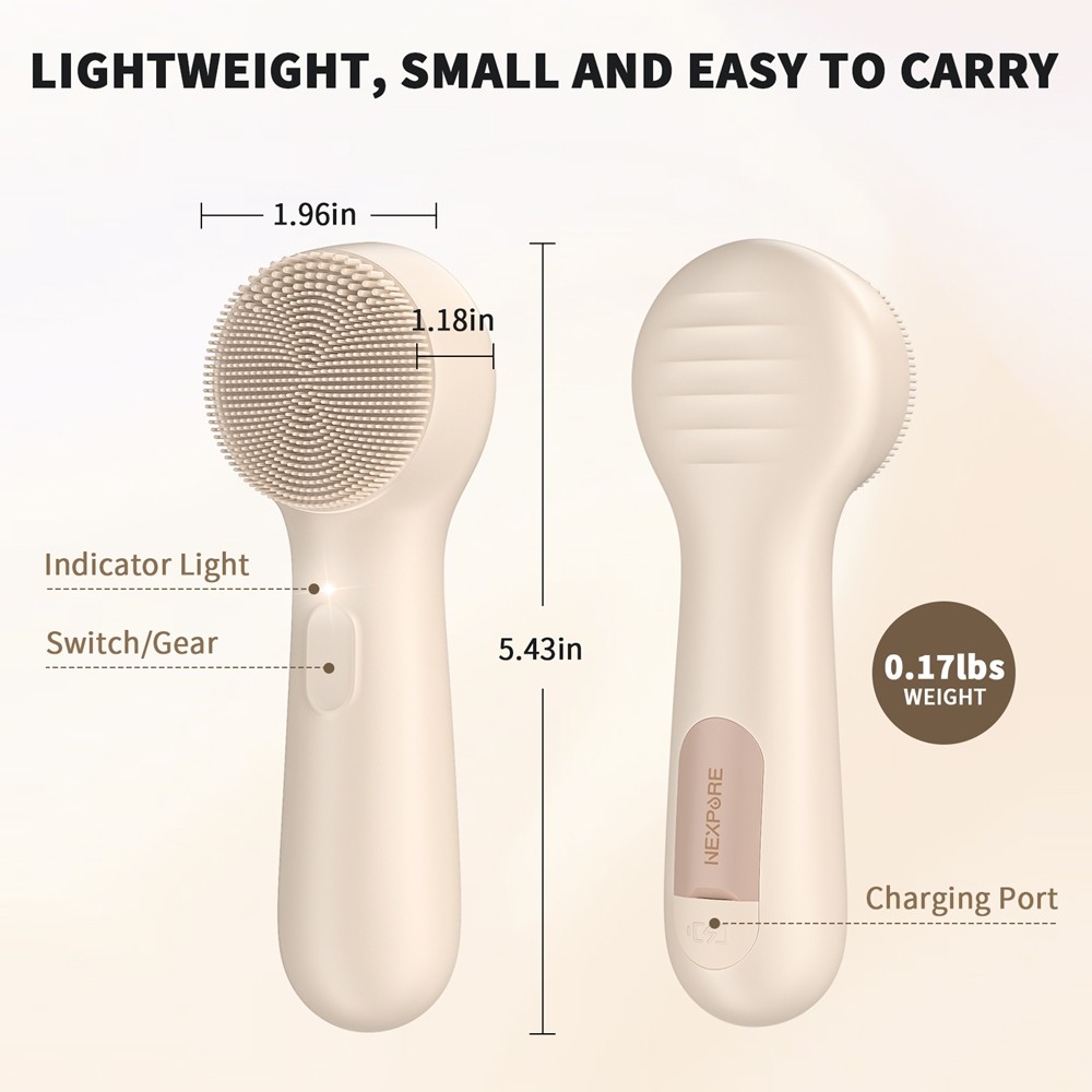 Waterproof Facial Cleansing Brush Sonic Electric Silicone Scrubber Deep Clean