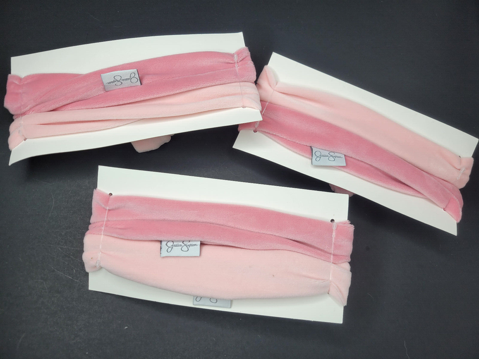 Lot of 6 Jessica Simpson Soft Plush Spa Knotted Twist Headband in Pink