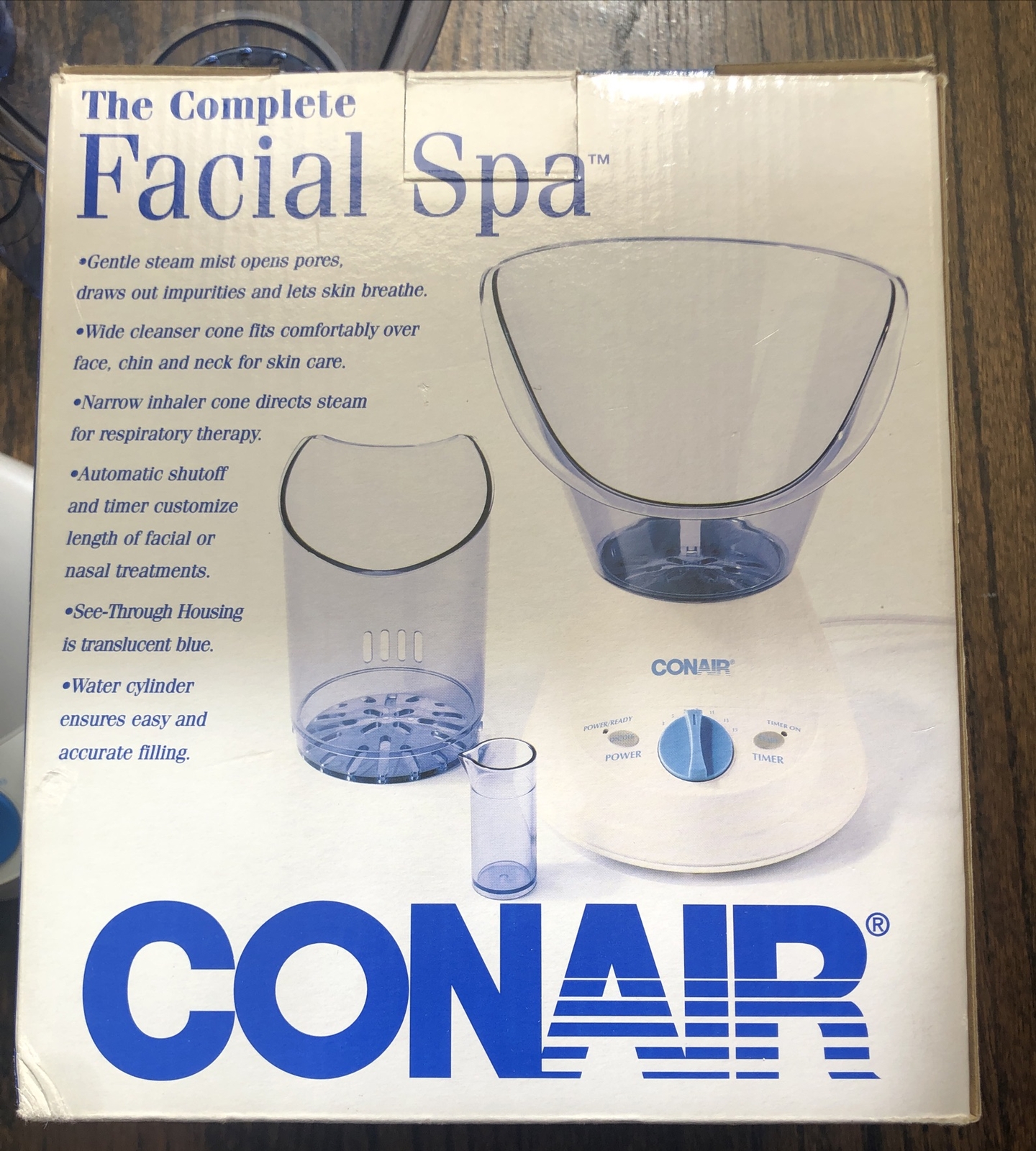 Conair Complete Facial Spa Blue White Steam Sinus Model 3702