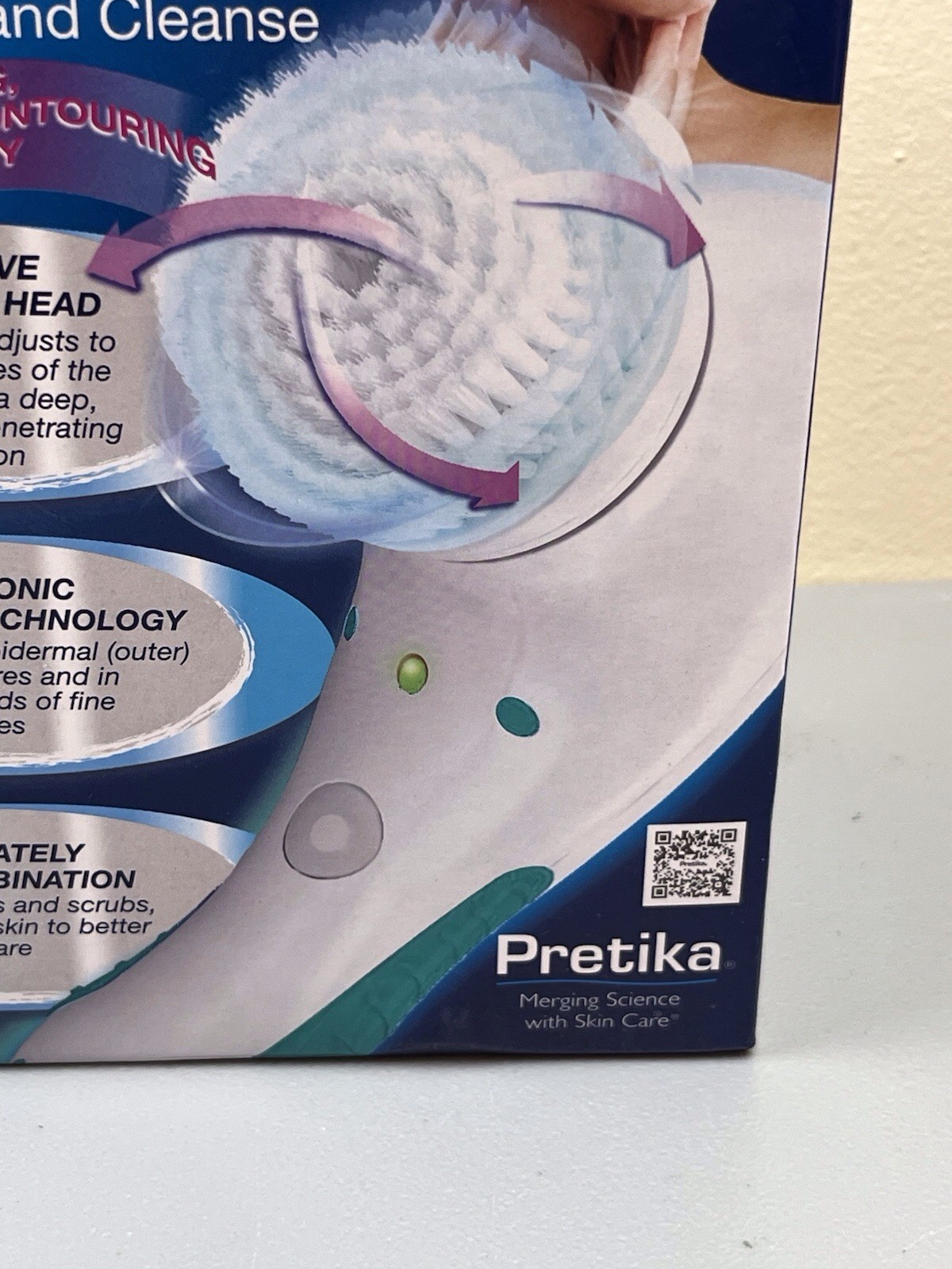 NIB Pretika Sonic Dermabrasion Pivot-Control Facial Brush – Exfoliate & Cleanse