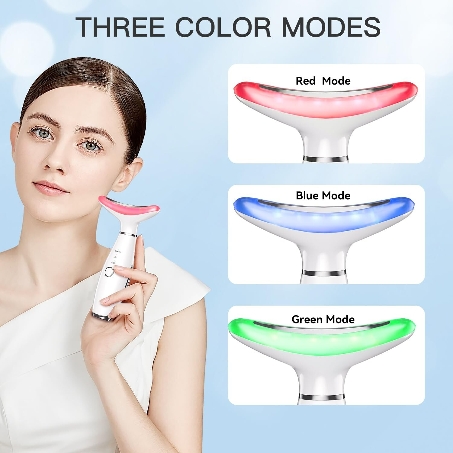 3 in 1 Facial Massager, Electric Neck & Face Beauty Device Portable Skin Care