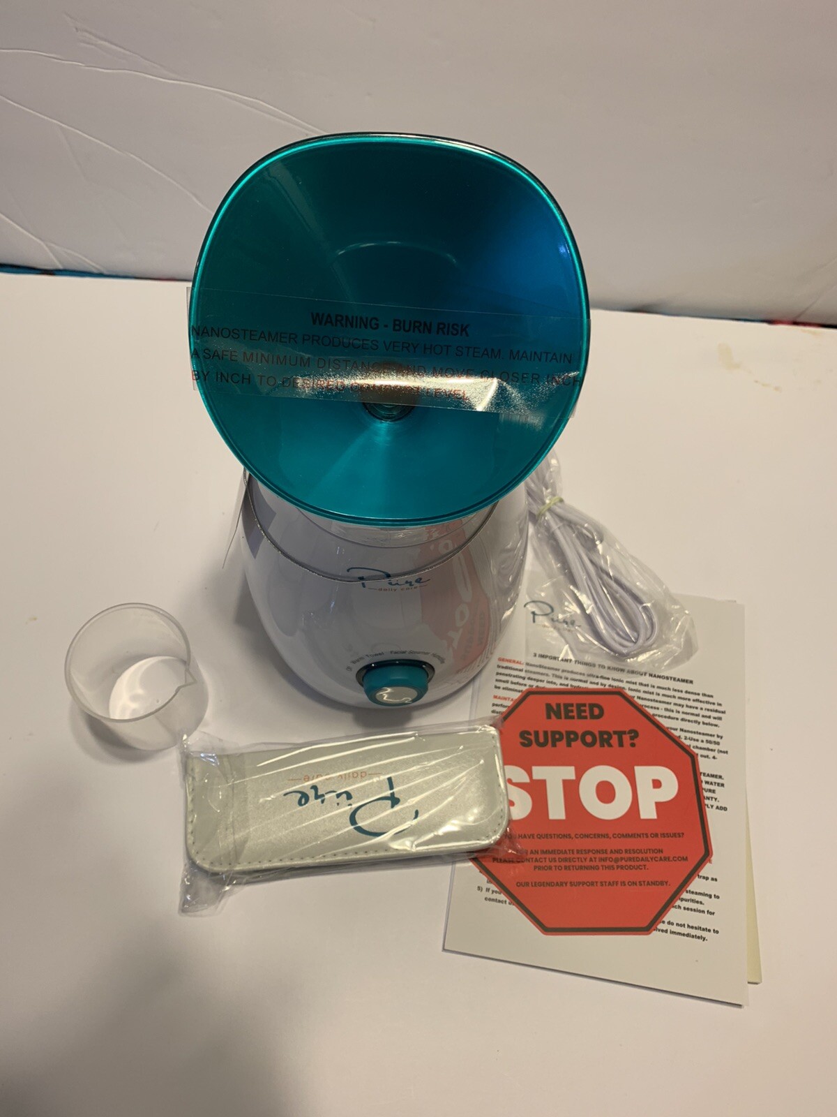 Pure Daily Care NanoSteamer Large 3-in-1 Nano Ionic Facial Steamer with 5 Piece