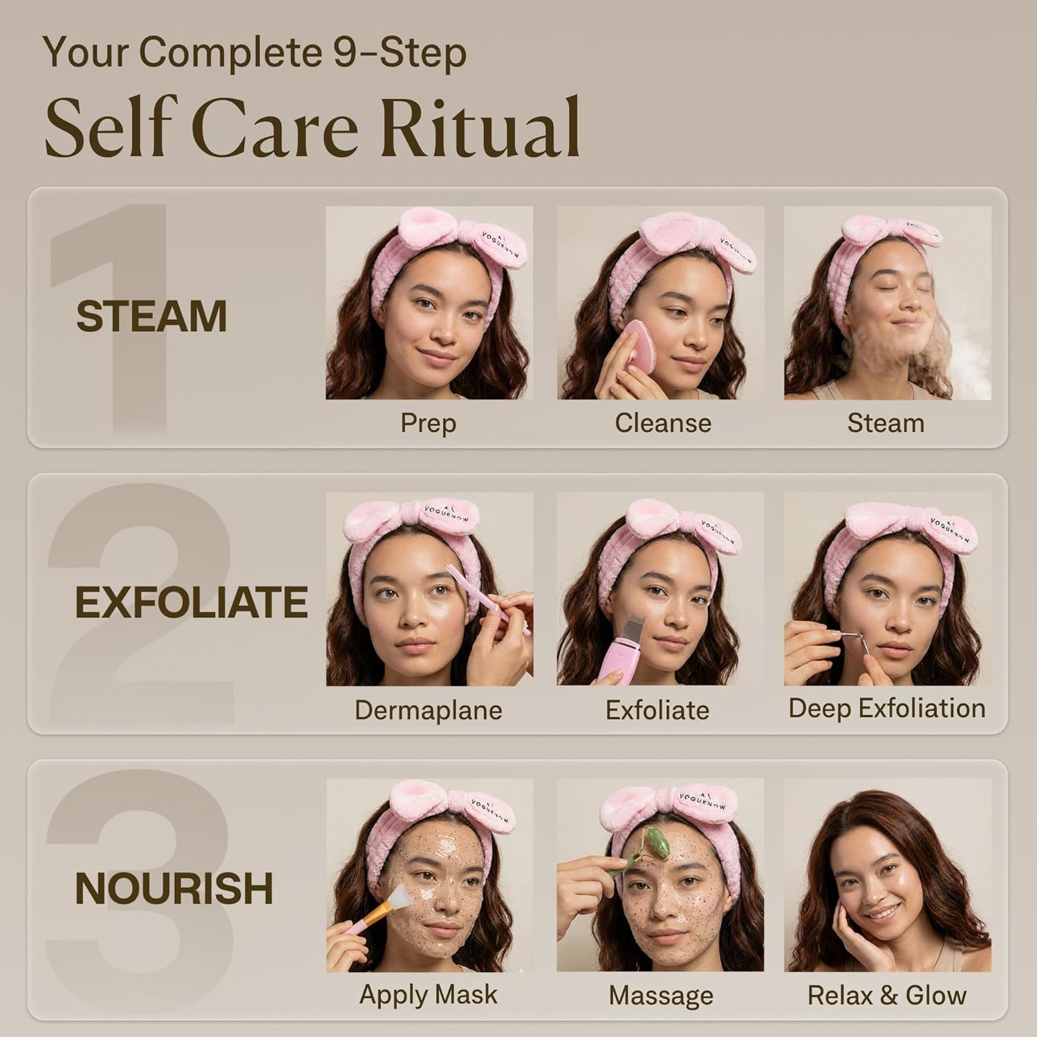 Facial Steamer Spa Kit with Complimentary 17 Skin Care Tools | Face Steamer for
