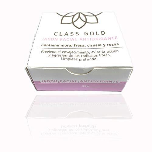 Class Gold Cosmetics Jabon Facial Antioxidante, Jabon Facial para Piel Seca.
