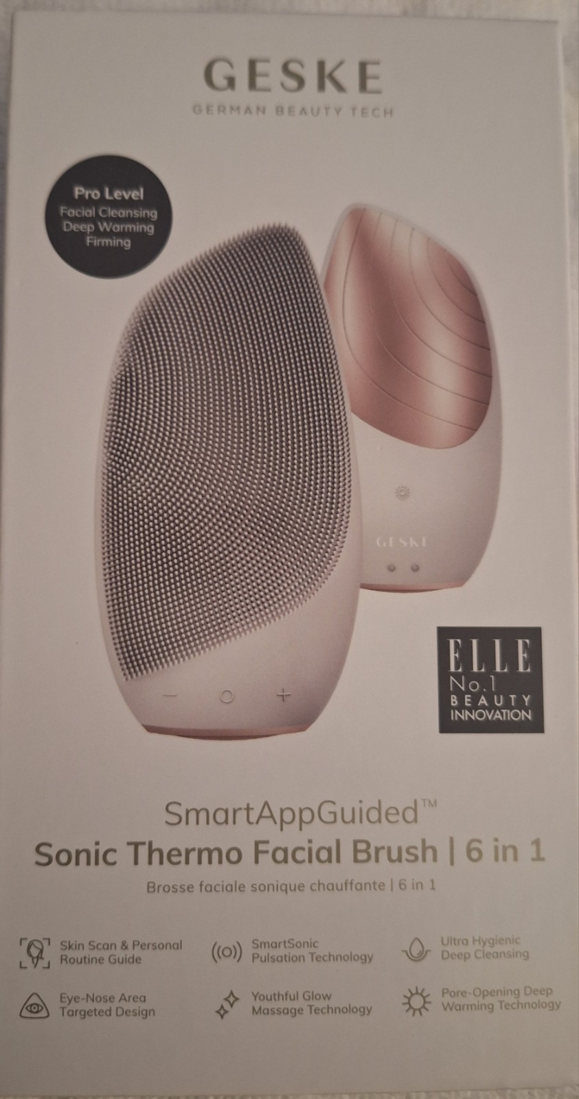 Geske Sonic Thermo Facial Brush 6 in 1 – Starlight, ELLE No. 1 Beauty Innovation