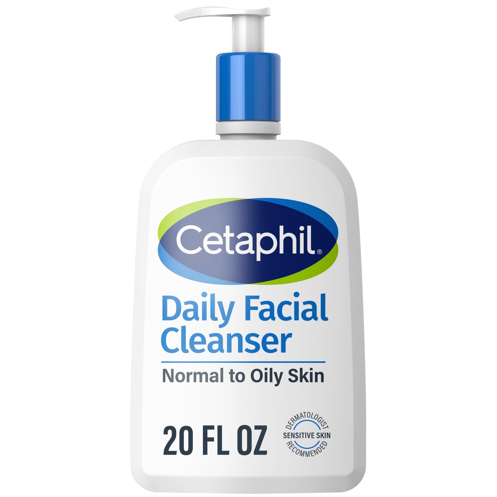Cetaphil Face Wash, Daily Facial Cleanser for 20 Fl Oz (Pack of 1), white