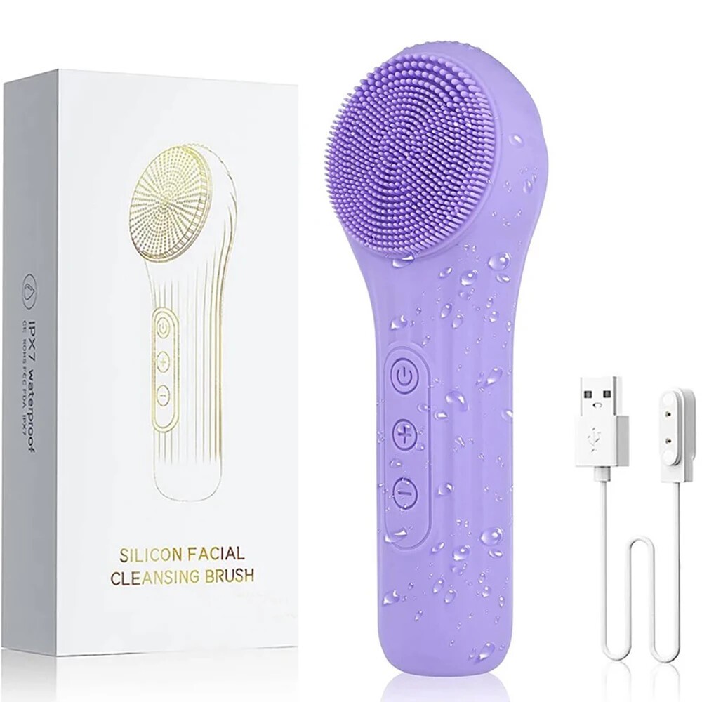 Hot Selling Electric Waterproof Silicone Facial Cleansing Brush For Women & Men
