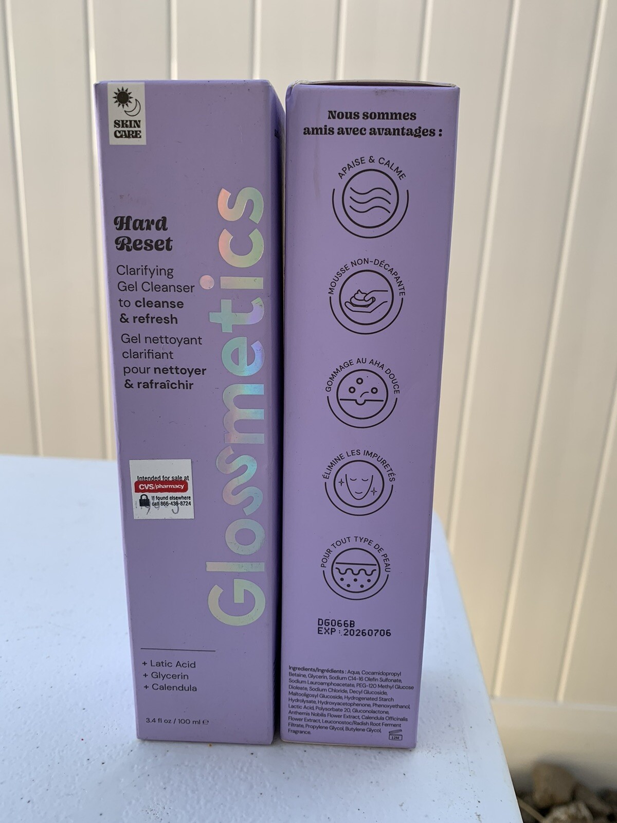 2 NEW BOXES GLOSSMETICS HARD RESET CLARIFYING GEL CLEANSER – 3.4 OZ #2