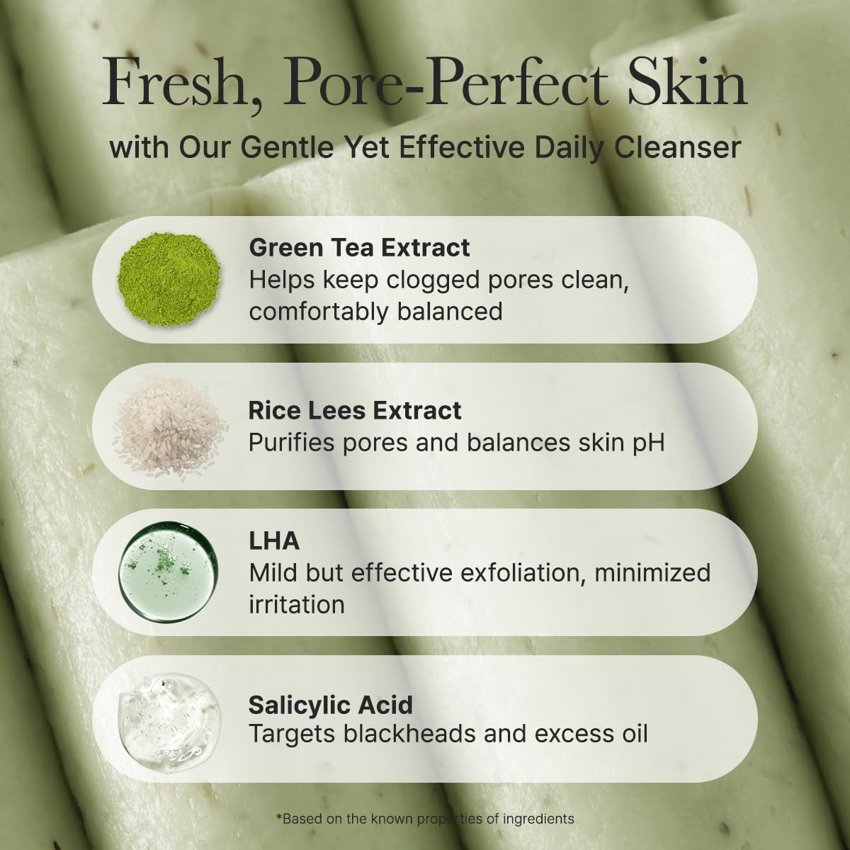 ARENCIA Salicylic Acid, Green Tea + LHA Deep Pore Rice Cake Cleanser – Deep…