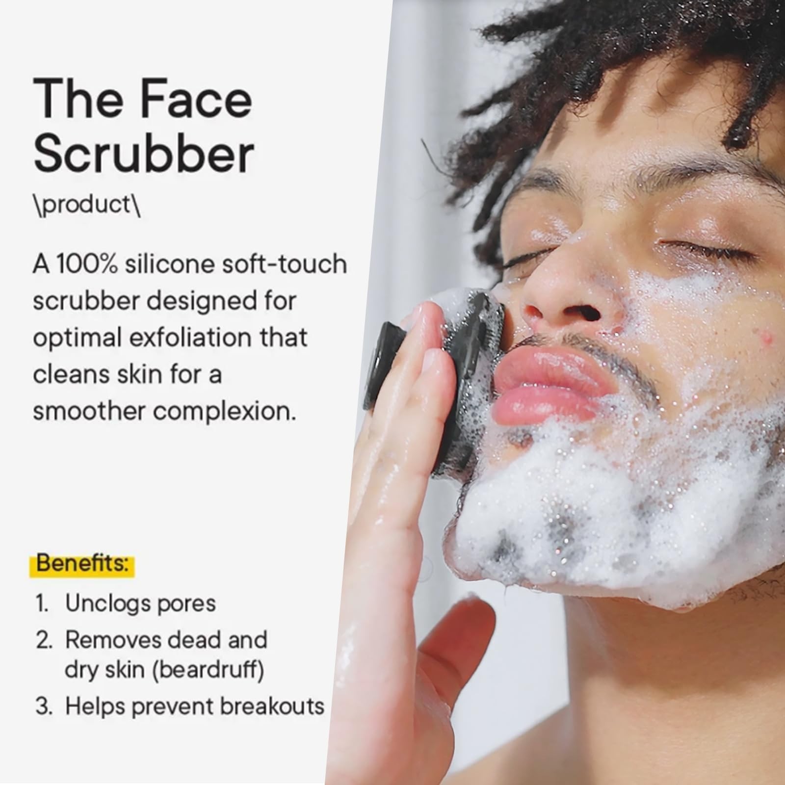 Vwmyq Face Scrubber Silicone Face Scrubber For Men Facial Cleansing Brush