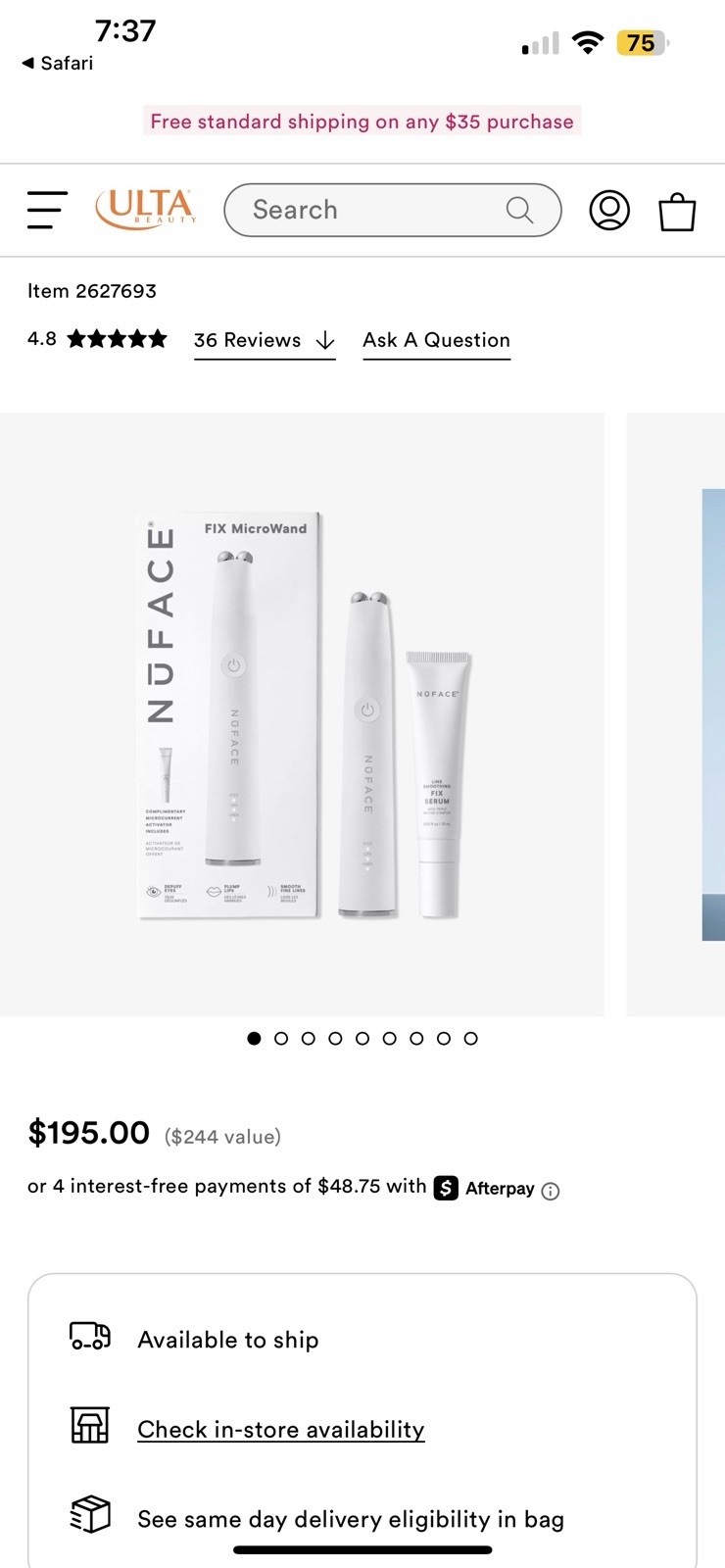 “BRAND NEW” NuFACE® FIX MicroWand Eyes, Lips & Lines Microcurrent Device