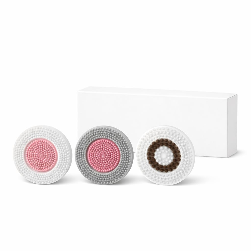AFEIOFT Facial Cleansing Brush – Replacement Heads（3pc） Red