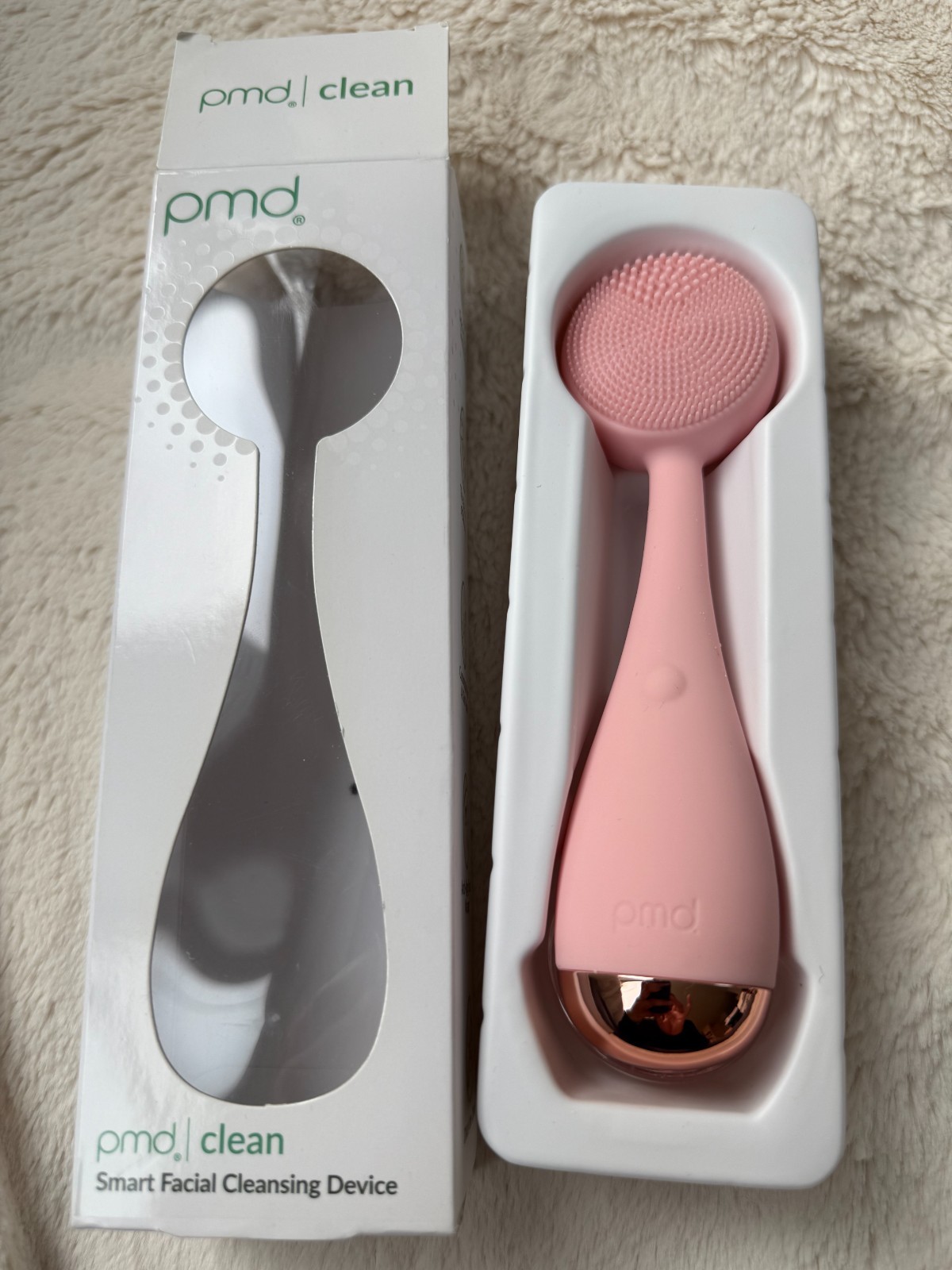 NWD $99 PMD Clean Smart Facial Cleansing Device in Blush (Missing battery)