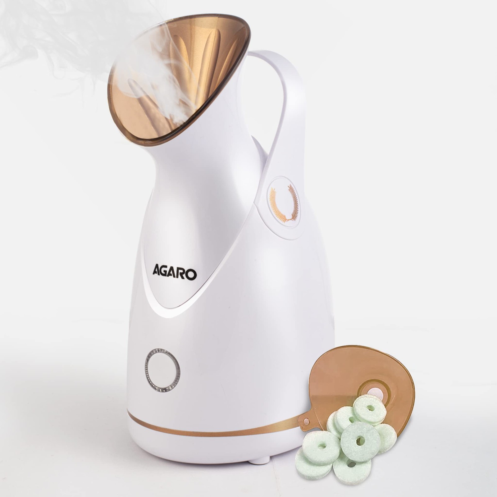 AGARO Facial Steamer Nano Ionic Hot Mist Spa, 100ml, Rose Gold, FS2117