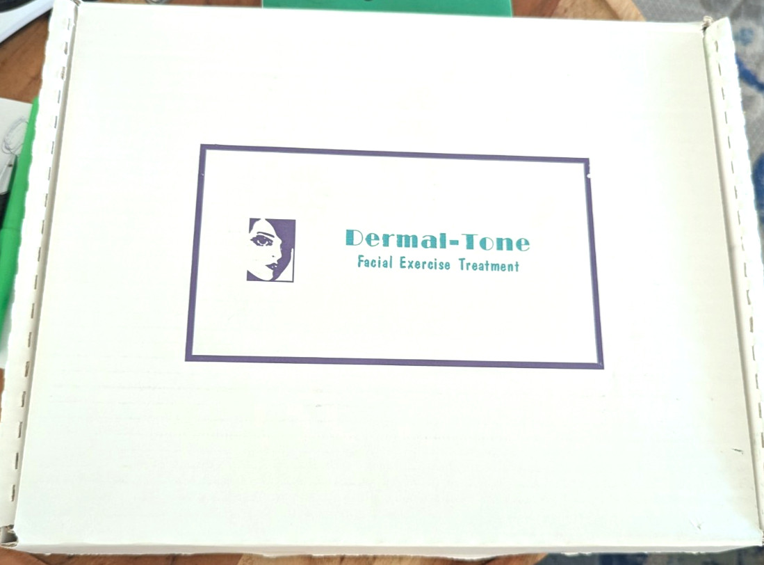 Dermal Tone Facial Exercise Treatment Box Kit Exerciser VHS Video Complete NOS