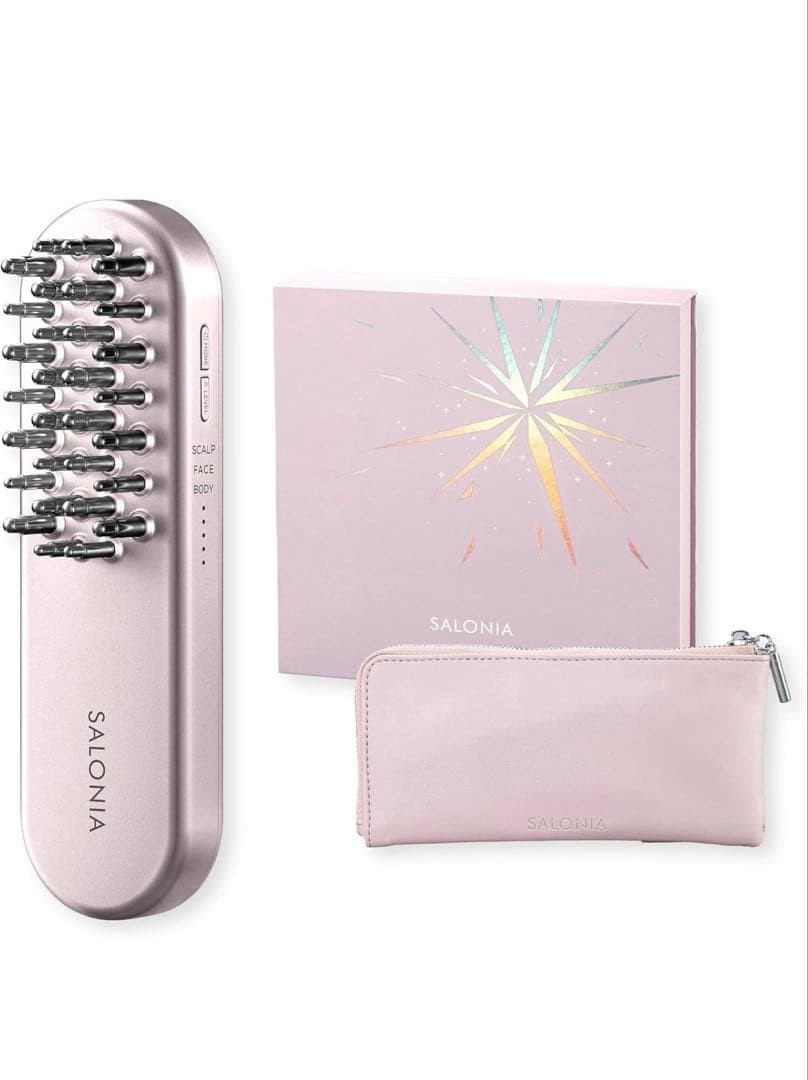 SALONIA EMS Lift Brush Pink Electric Brush SAL25314PK with Poach New Japan k66